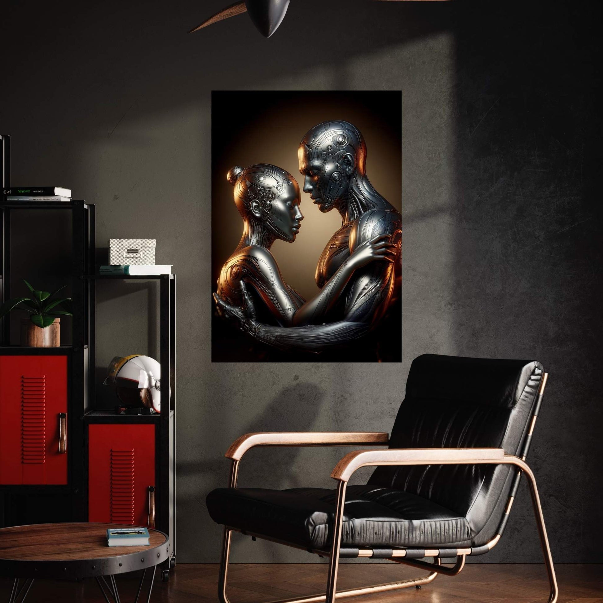 Metalic Love Couple Canvas Wall Art - Y Canvas