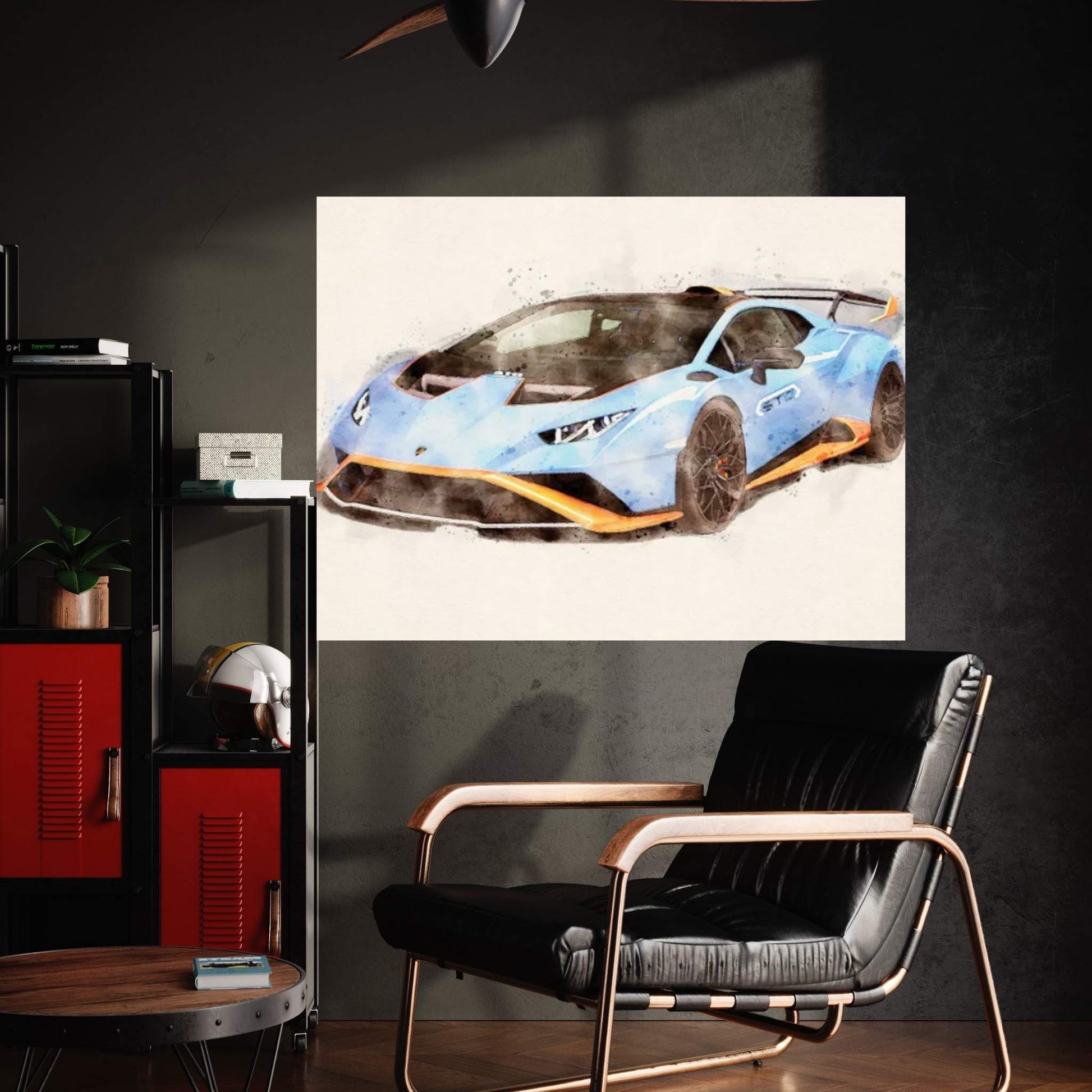 Lamborghini Metallic Canvas Wall Art - Y Canvas