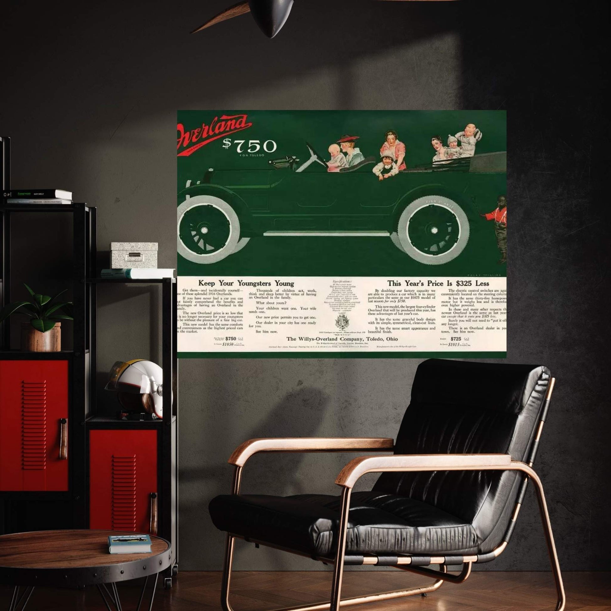 1915 Willys-Overland Magazine Advert Canvas Wall Art - Y Canvas