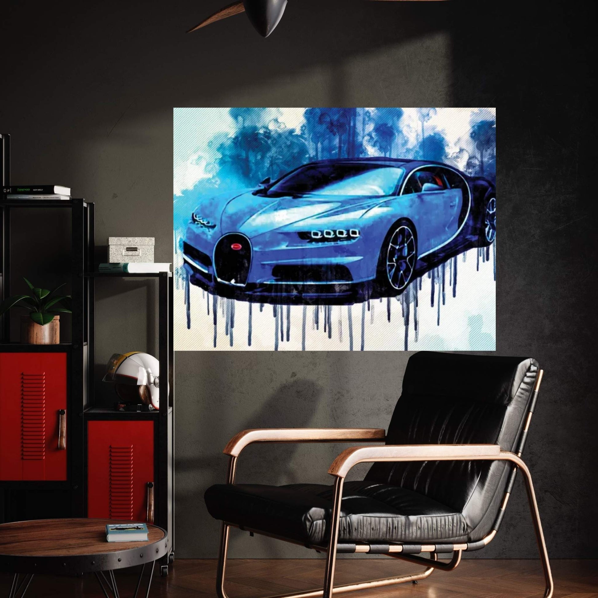 Hypercar 2017 Bugatti Bugatti Chiron Blue Bugatti Canvas Wall Art - Y Canvas
