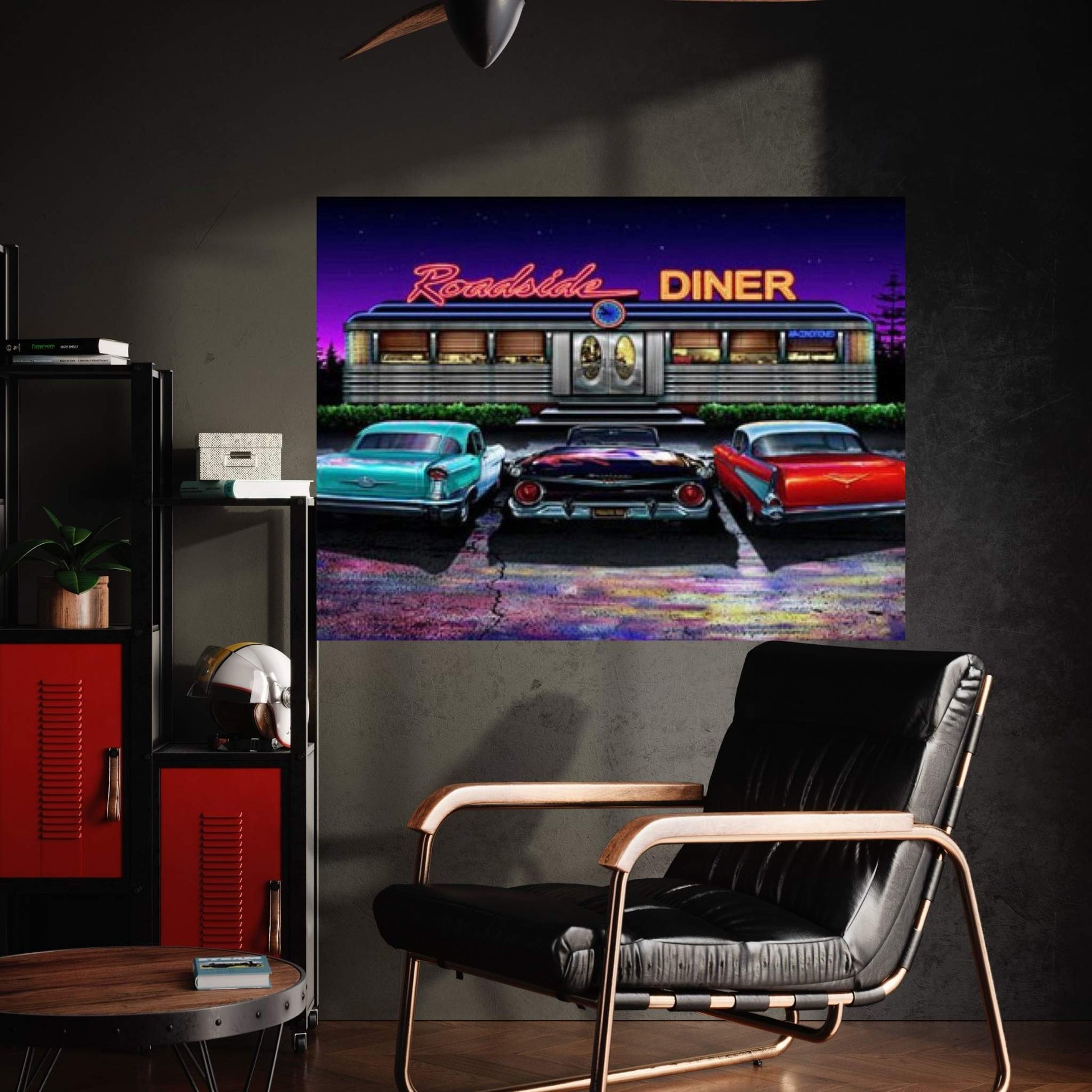Roadside Diner I Canvas Wall Art - Y Canvas