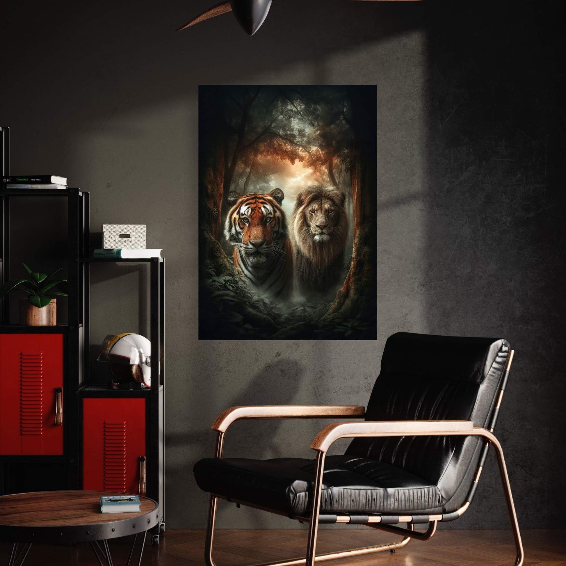 Lion Tiger Animal Canvas Wall Art Home Decor - Y Canvas