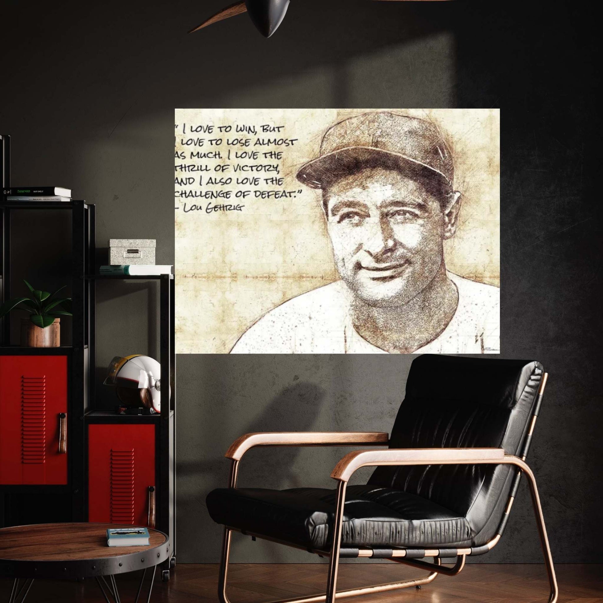 Lou Gehrig Sketch Canvas Wall Art - Y Canvas