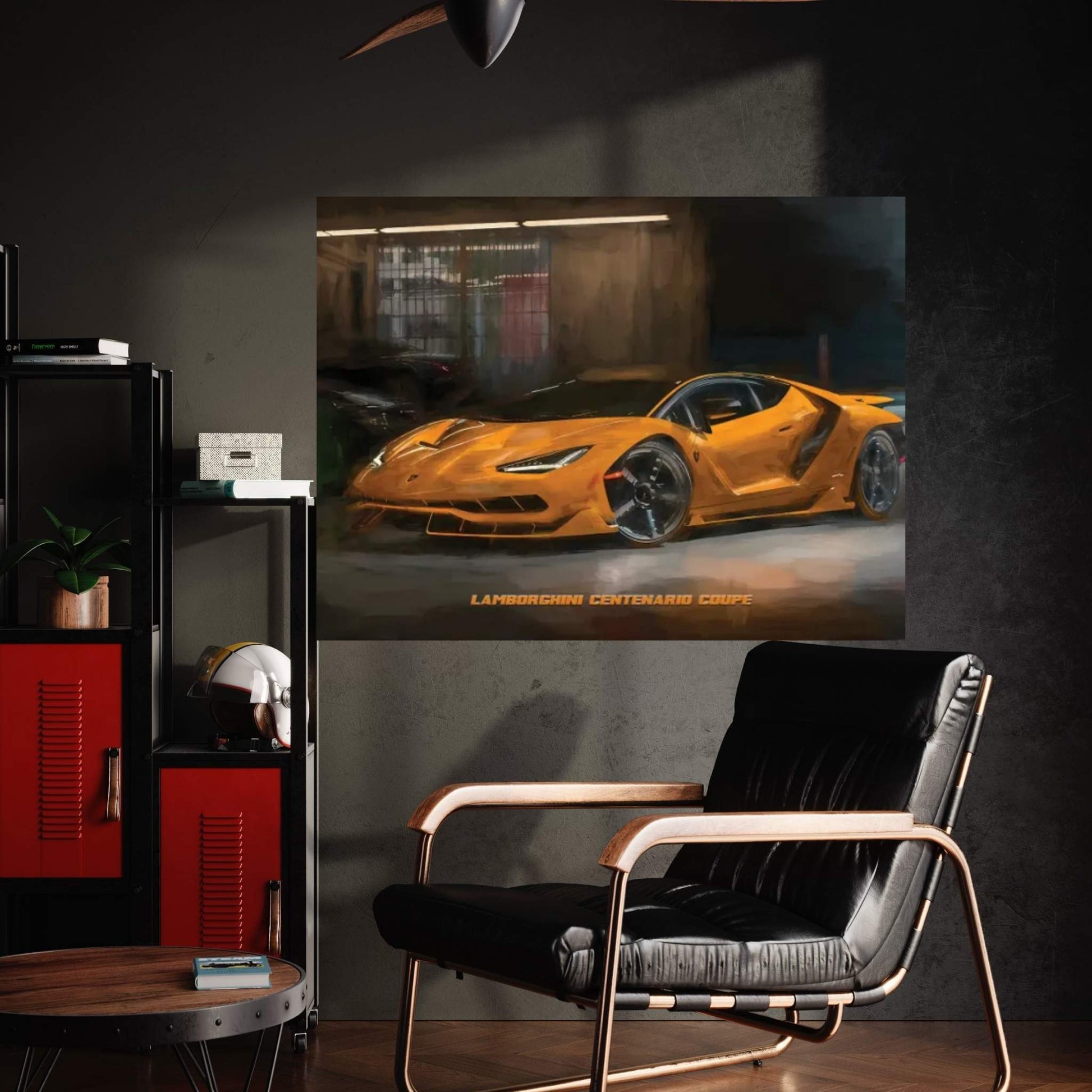 Lamborghini Centenario Coupe In Watercolor Canvas Wall Art - Y Canvas