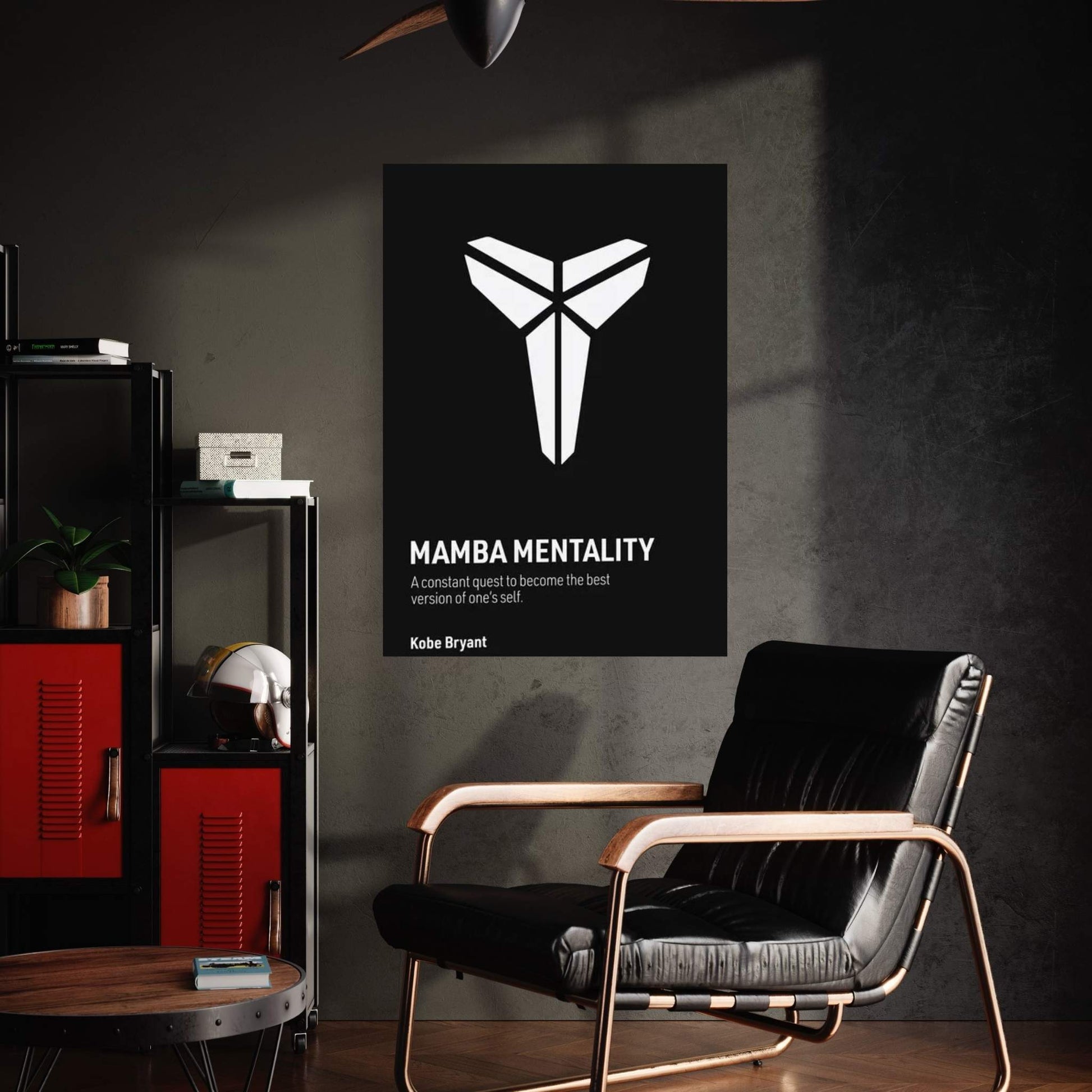 Mamba Mentality (Black/ White) Canvas Wall Art - Y Canvas
