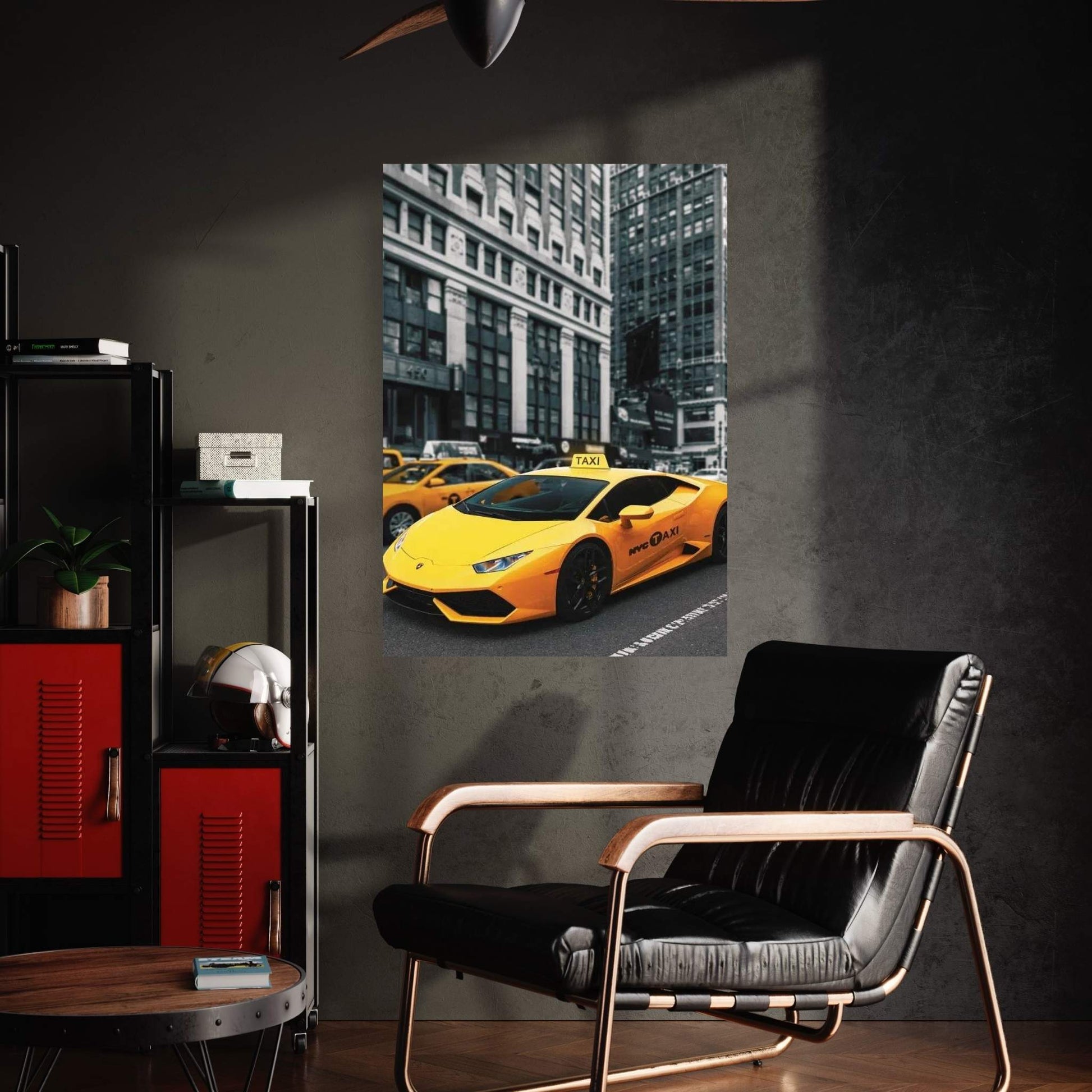Lamborghini Taxi Canvas Wall Art - Y Canvas