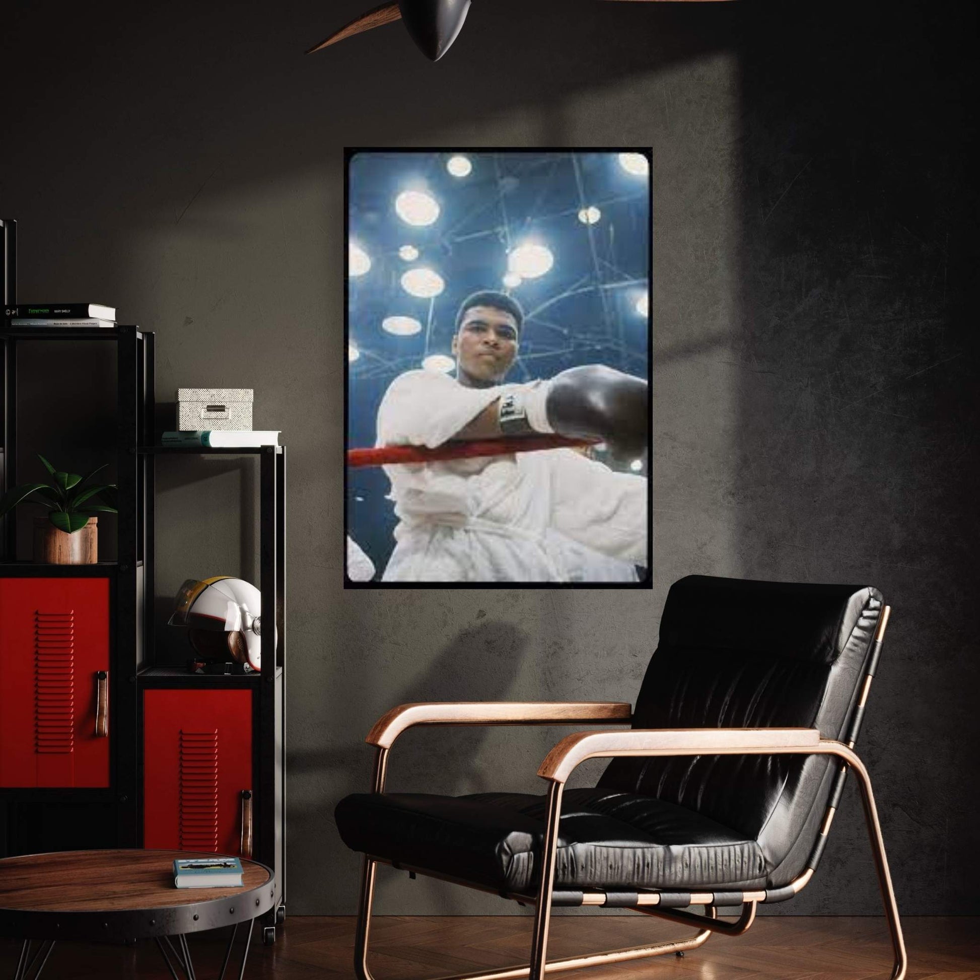 Pre-Fight Corner Shot Of A Young, Robed Muhammad Ali Canvas Wall Art - Y Canvas