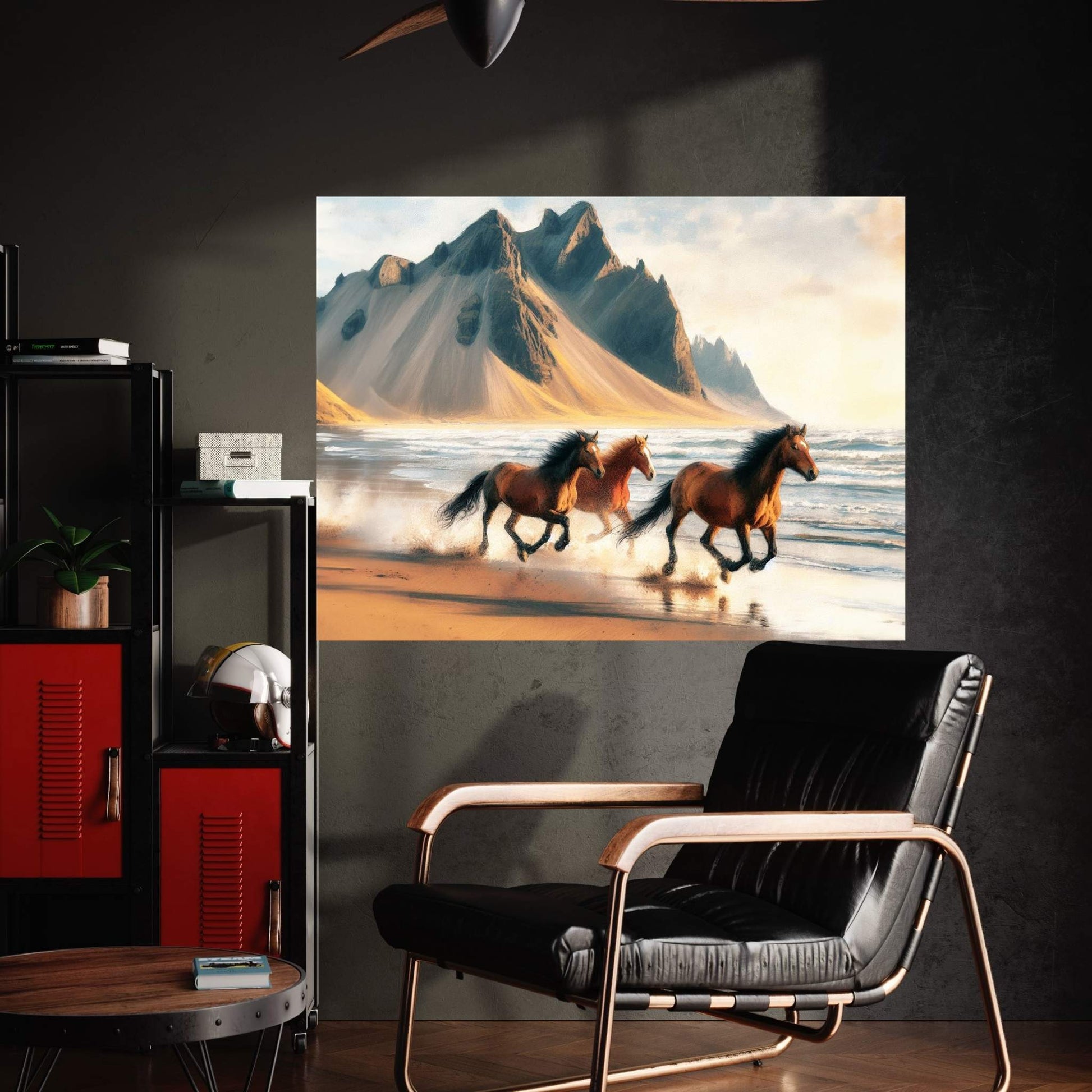 Beautiful Brown Horse Canvas Wall Art , Animal Wall Art - Y Canvas