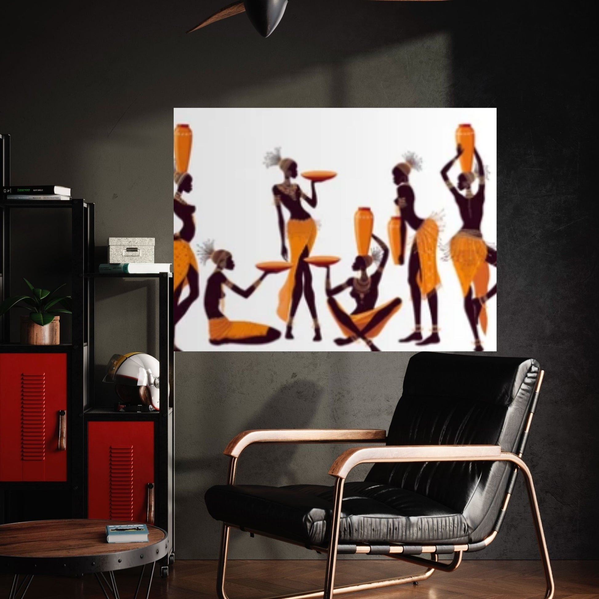 African Women Canvas Wall Art | Afro American Canvas Wall Art | African Women Colorful Abstract - Y Canvas