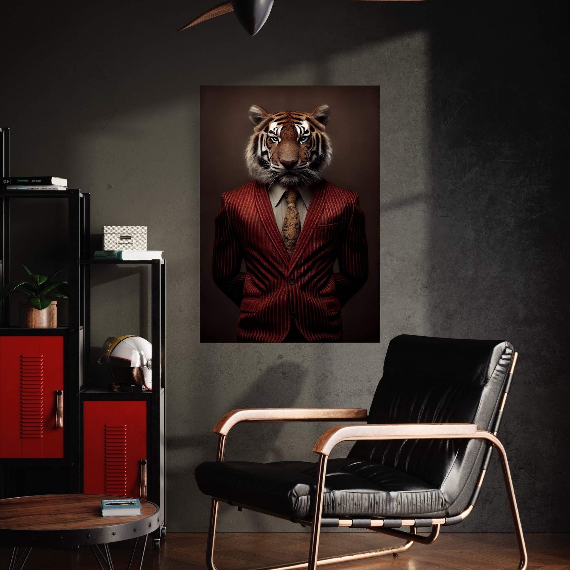 Businnes Tiger Wall Art, Tiger Canvas Art, Animal Wall Art - Y Canvas