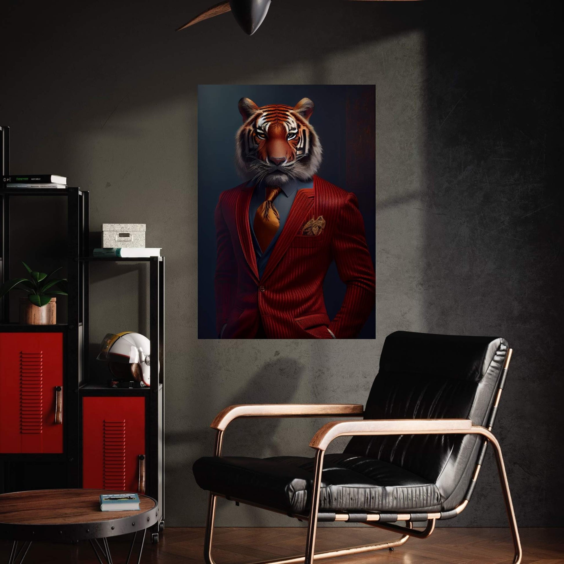 Businnes Tiger Wall Art, Tiger Canvas Art, Animal Wall Art - Y Canvas