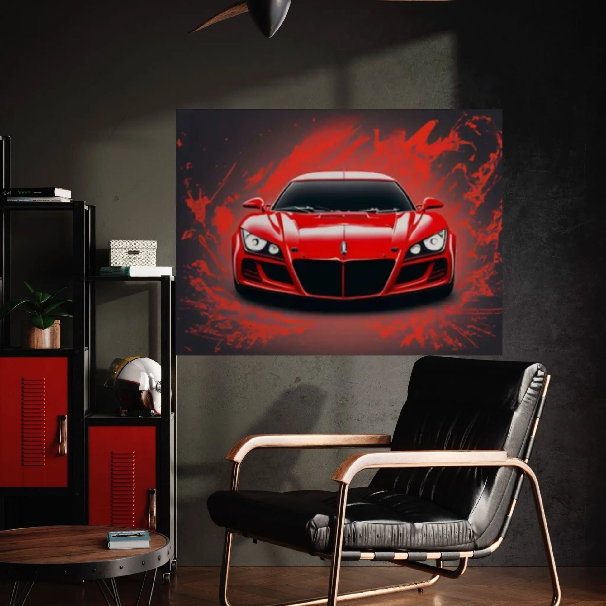 Red Sport Cars Canvas Wall Art Poster Print, Supercar Wall Art - Y Canvas