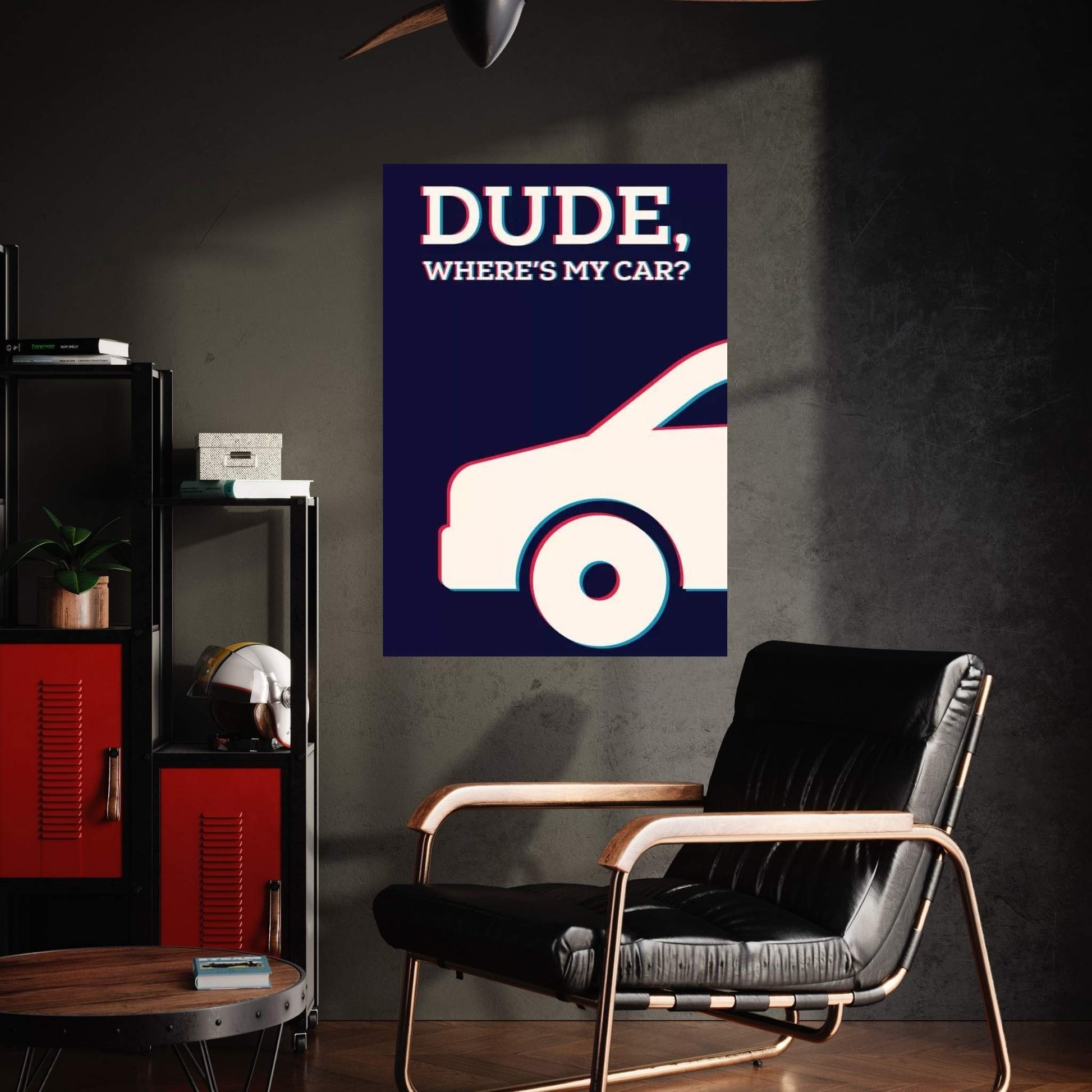 Dude Where's My Car Minimalist Poster Canvas Wall Art - Y Canvas