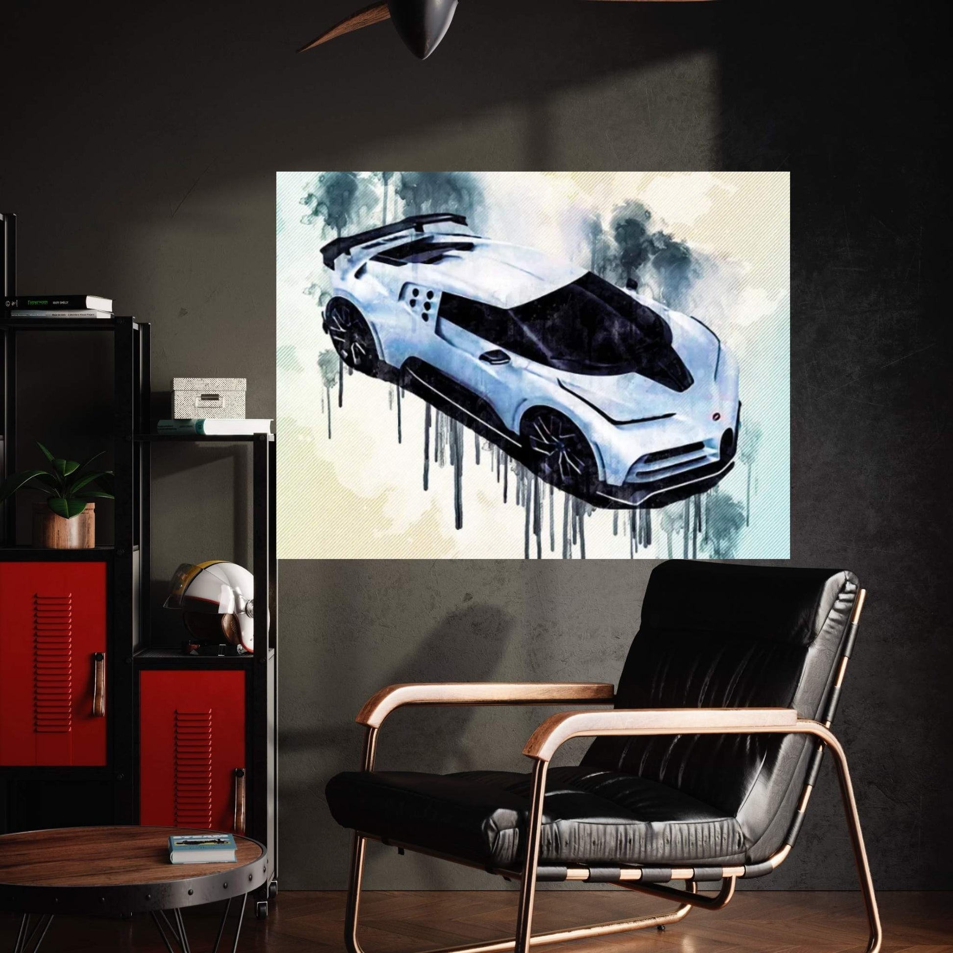 Bugatti Centodieci 2020 1600-Hp Hypercar Exterior Top View Canvas Wall Art - Y Canvas
