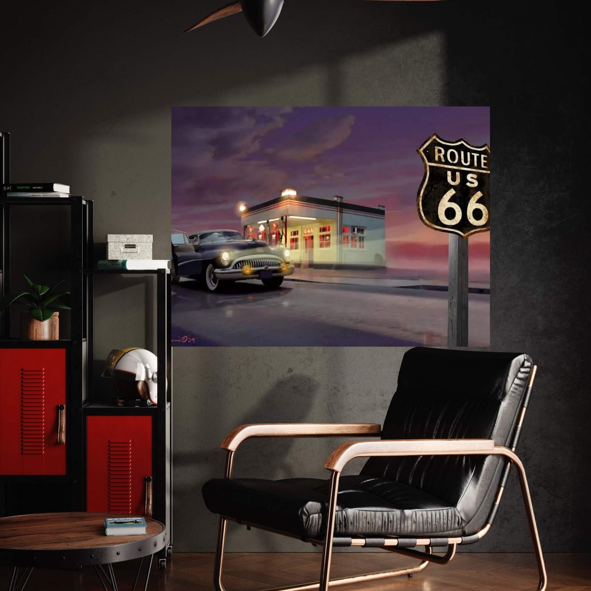 Route 66 Canvas Wall Art - Y Canvas
