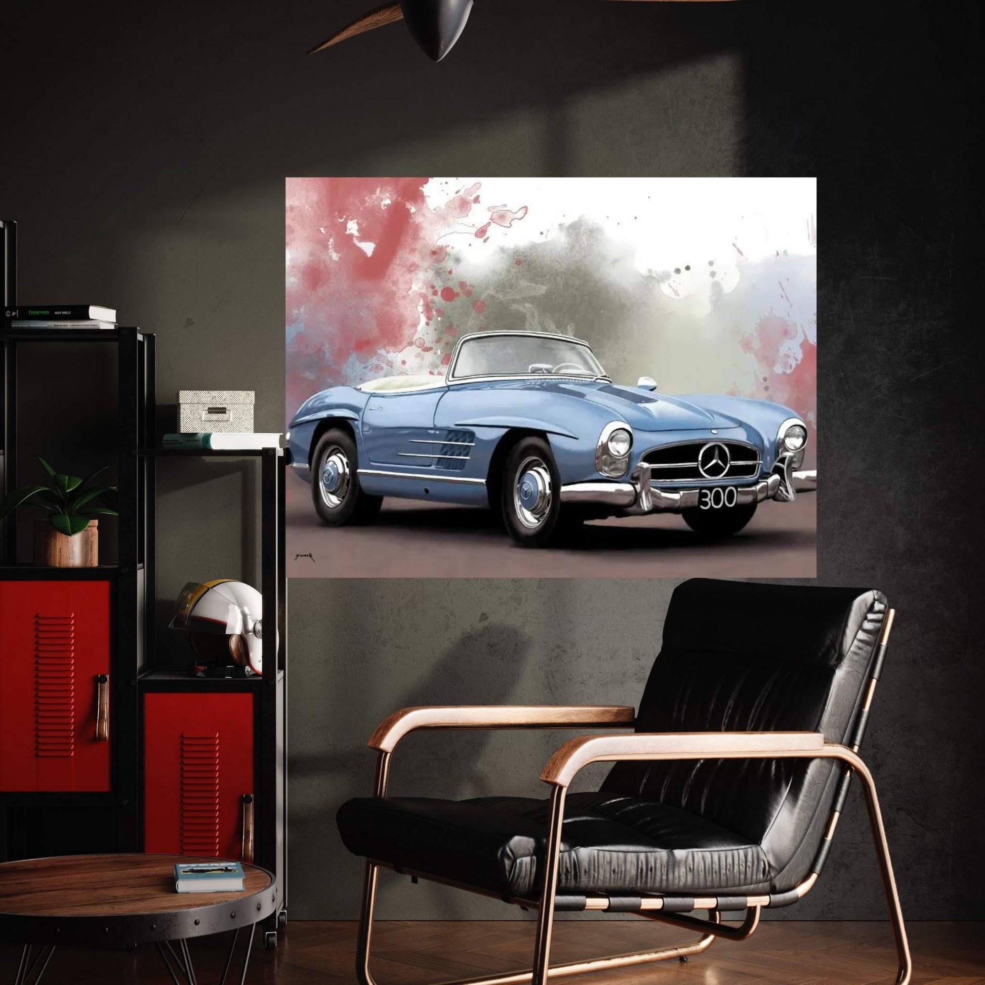 Mercedes 300 SL Canvas Wall Art - Y Canvas