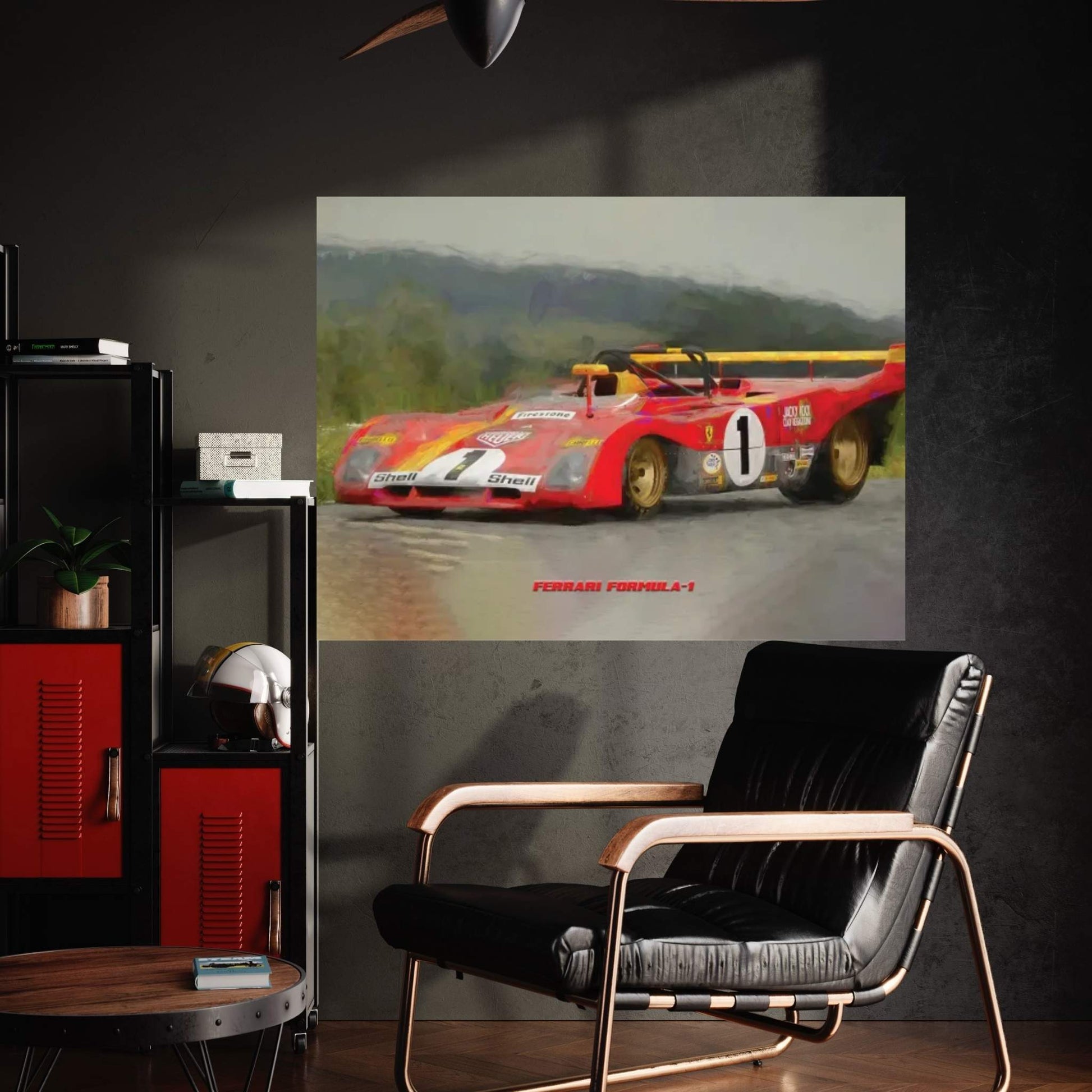 Ferrari Retro Formula I Canvas Wall Art - Y Canvas