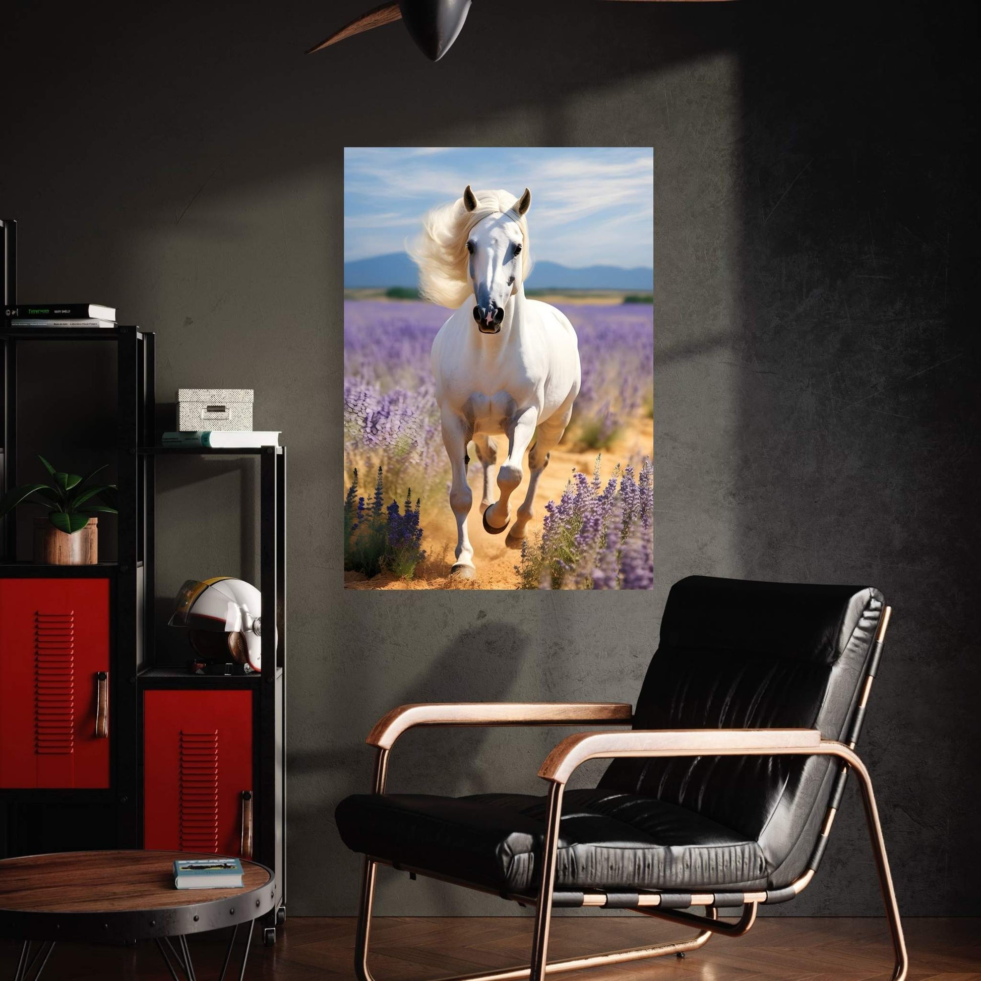 Beautiful White Horse Canvas Wall Art , Animal Wall Art - Y Canvas