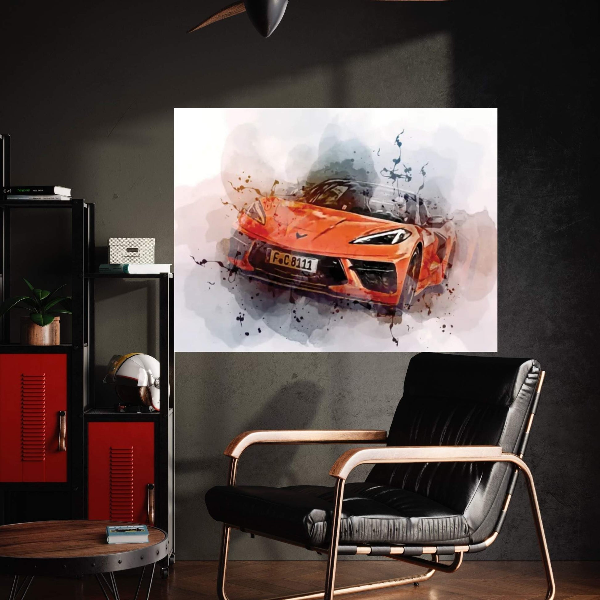 Chevrolet Corvette Stingray Convertible Road 2022 Canvas Wall Art - Y Canvas