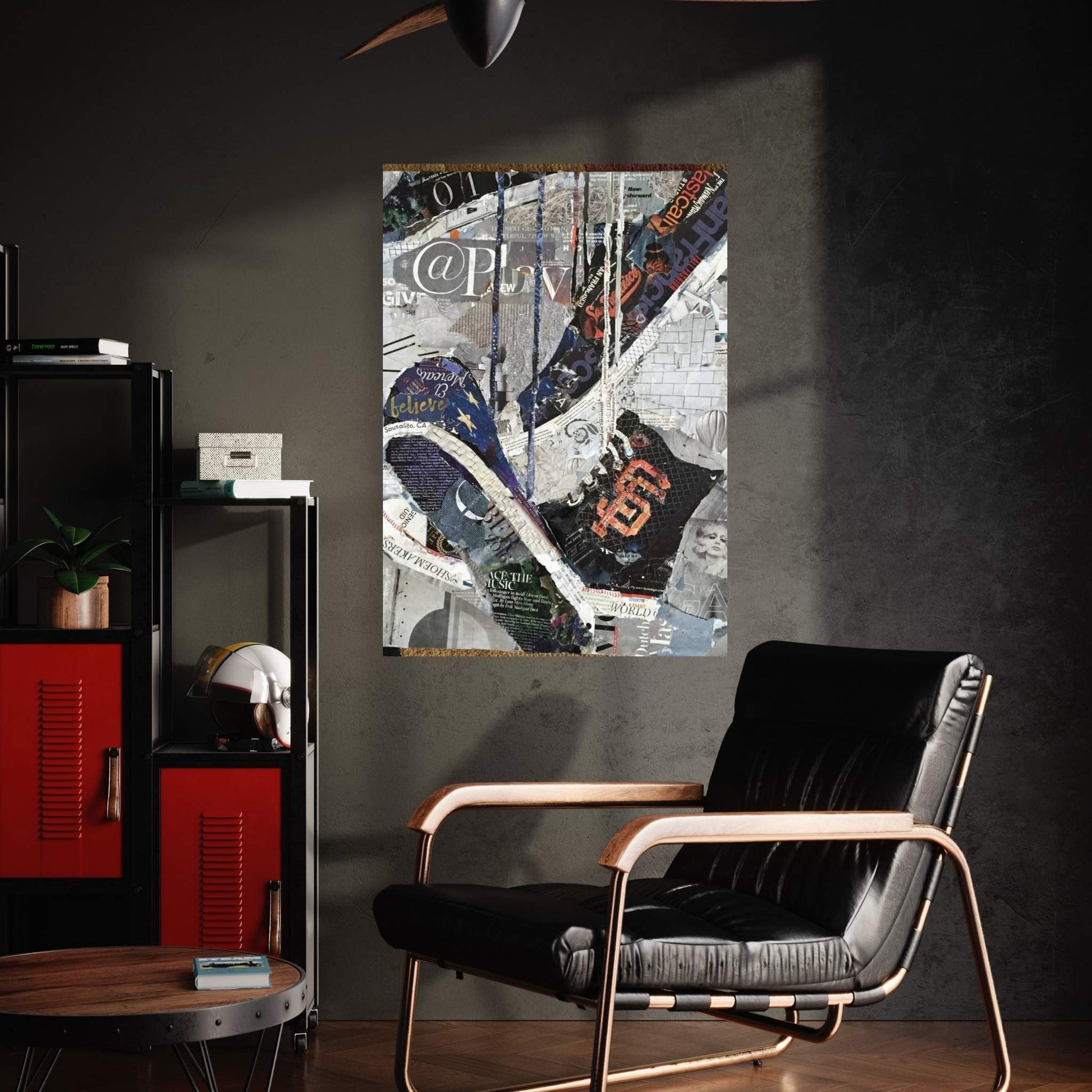 Orange & Black Canvas Wall Art - Y Canvas