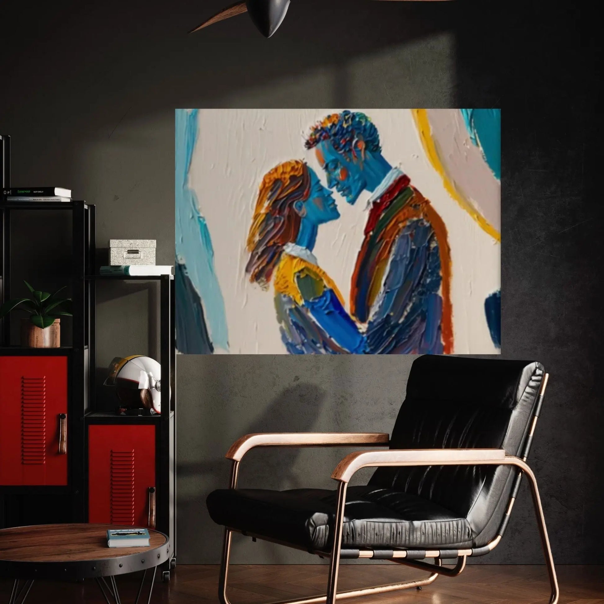 Love Canvas Decor, Hugging Couples, Love Wall Decor, Kissing Man and Woman Art - Y Canvas