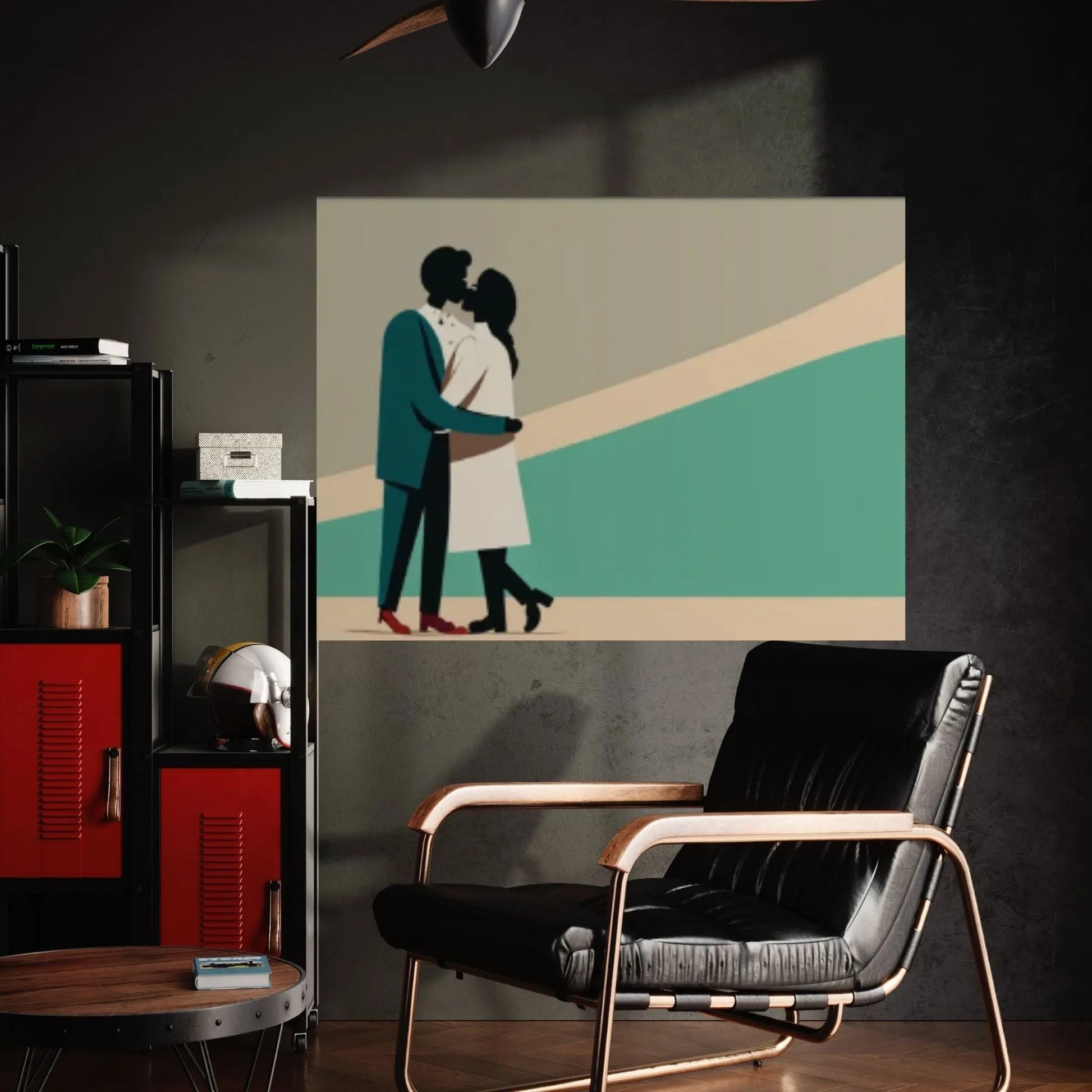 Love Canvas Decor, Hugging Couples, Love Wall Decor, Kissing Man and Woman Art - Y Canvas