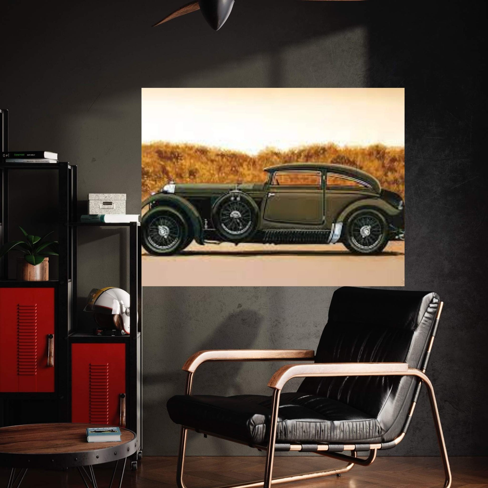 Bentley Blue Train Recreation Canvas Wall Art - Y Canvas
