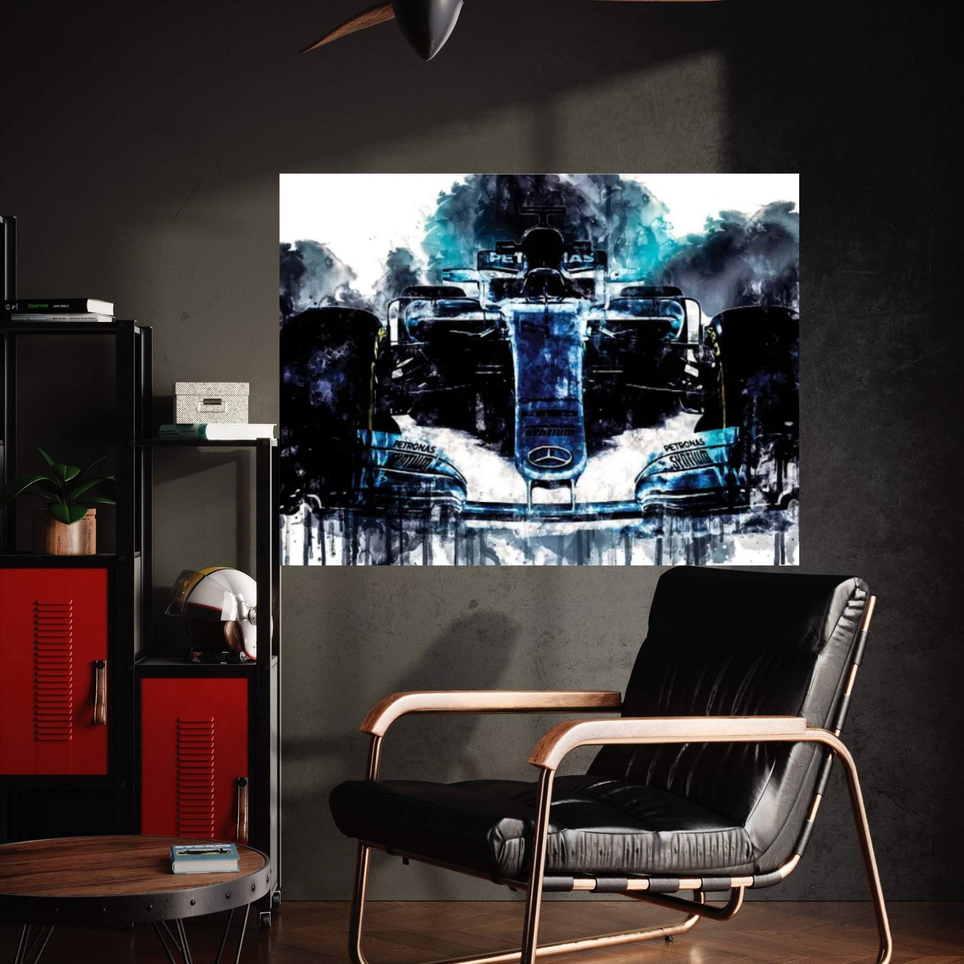 2017 Mercedes AMG F1 W08 EQ Power Formula I Canvas Wall Art - Y Canvas