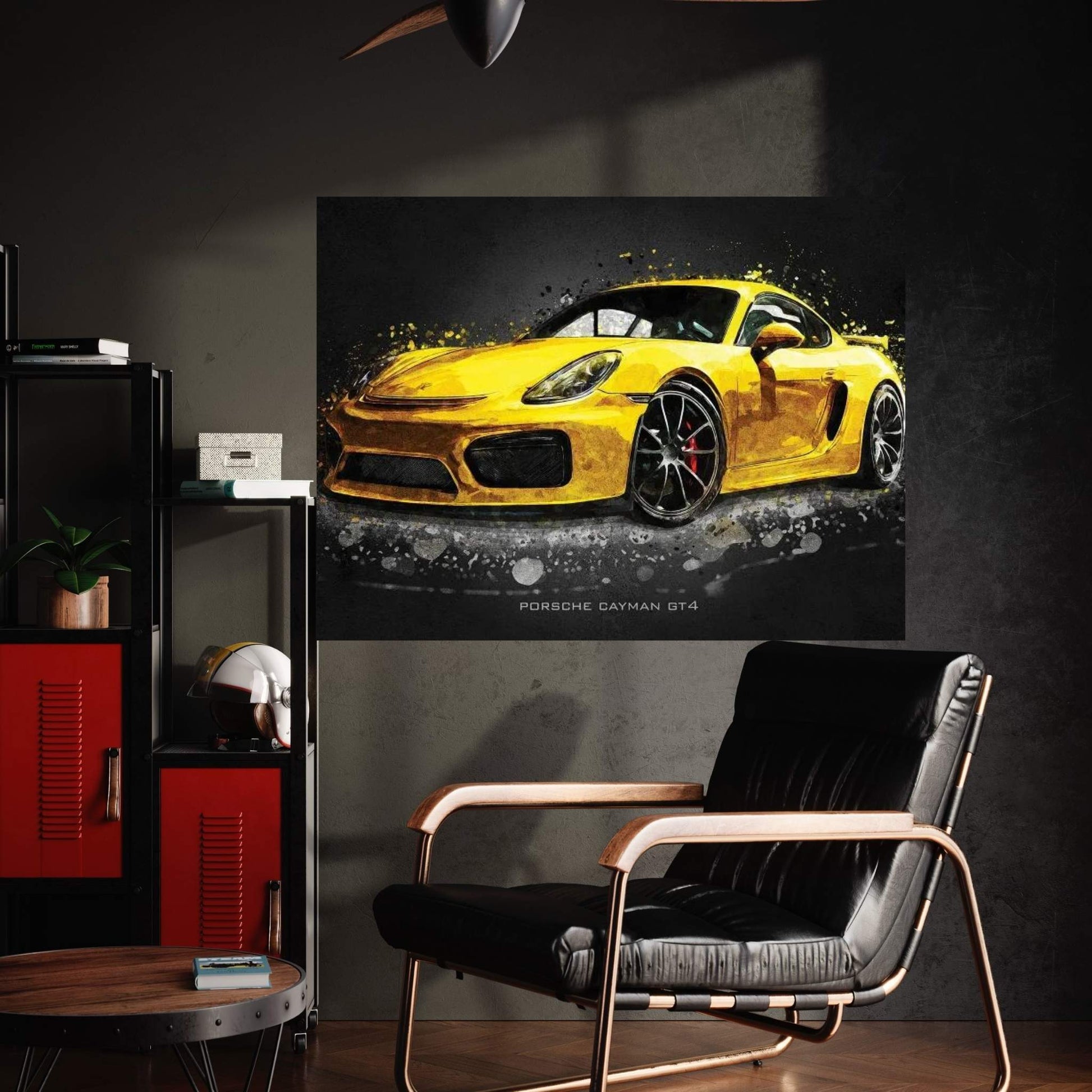 Porsche Cayman Gt4 Acrylic Canvas Wall Art - Y Canvas