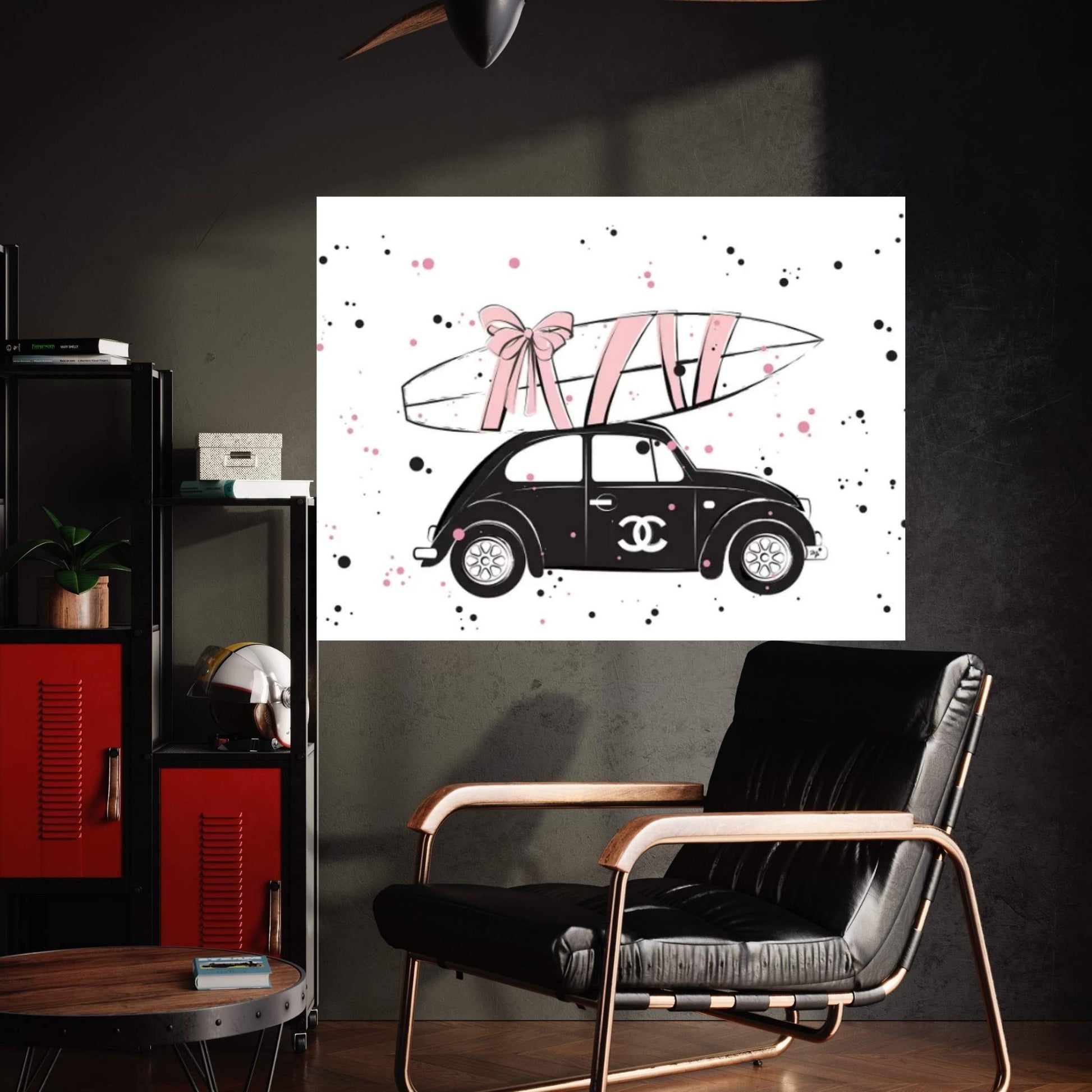 Chanel Car Canvas Wall Art - Y Canvas