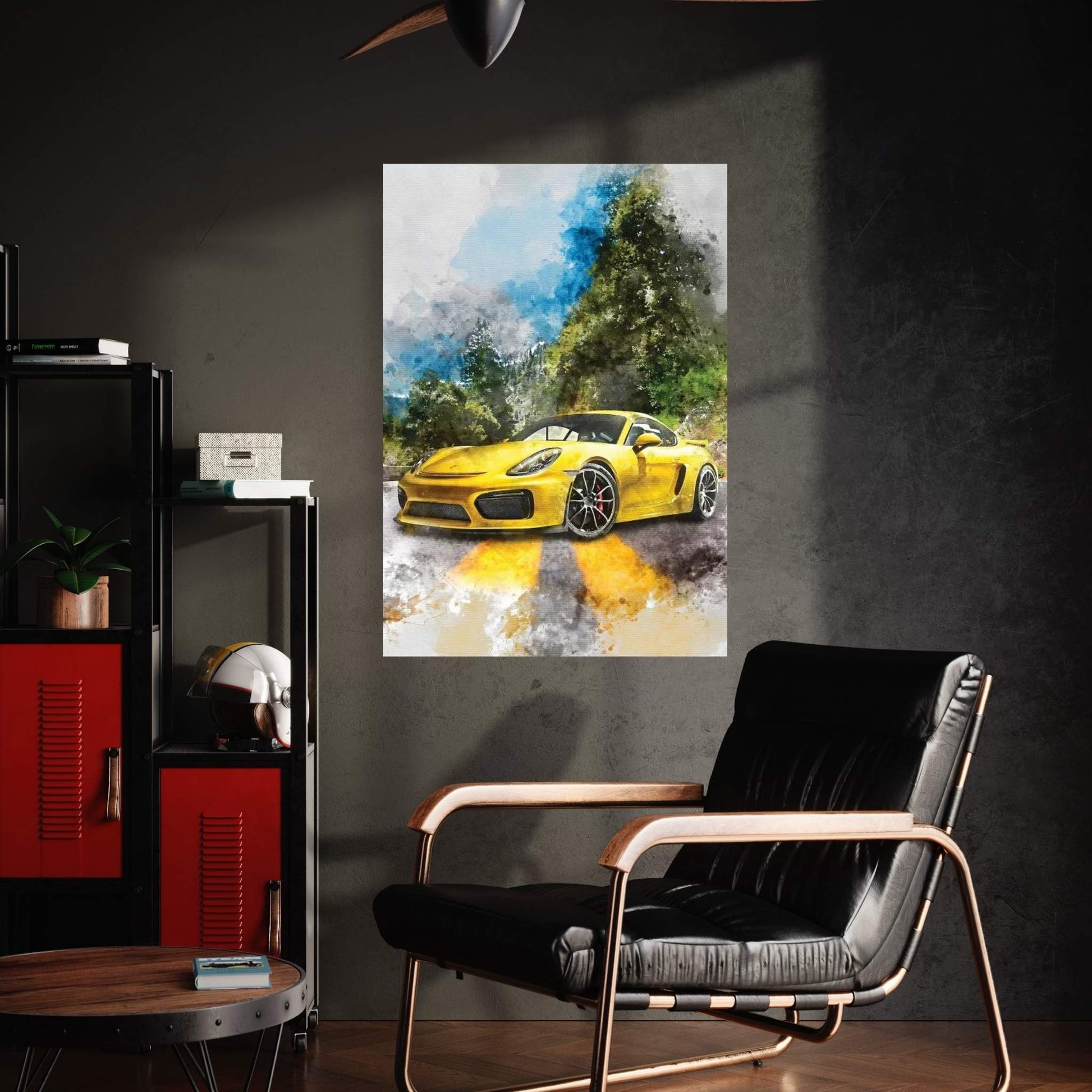 Porsche Cayman GT4 Canvas Wall Art - Y Canvas
