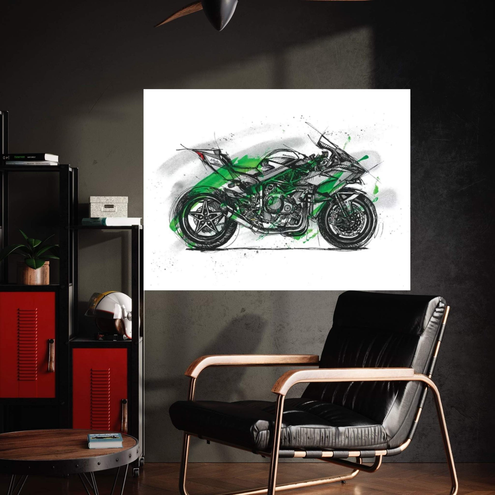 Ninja H2R Canvas Wall Art - Y Canvas