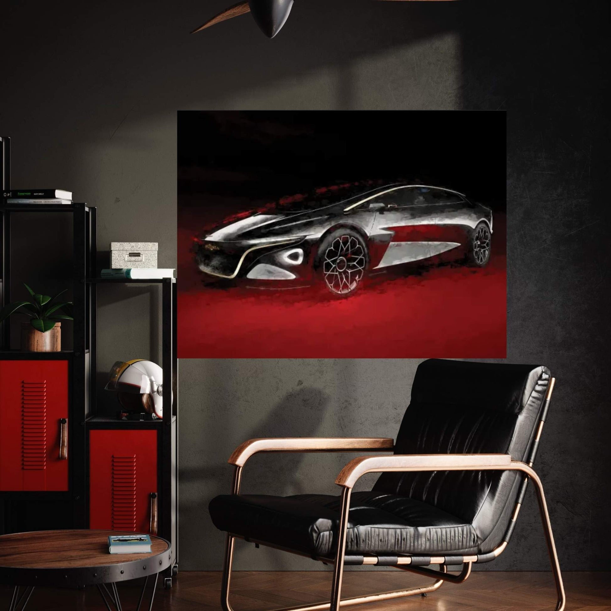 Aston Martin Concept Watercolor Canvas Wall Art - Y Canvas