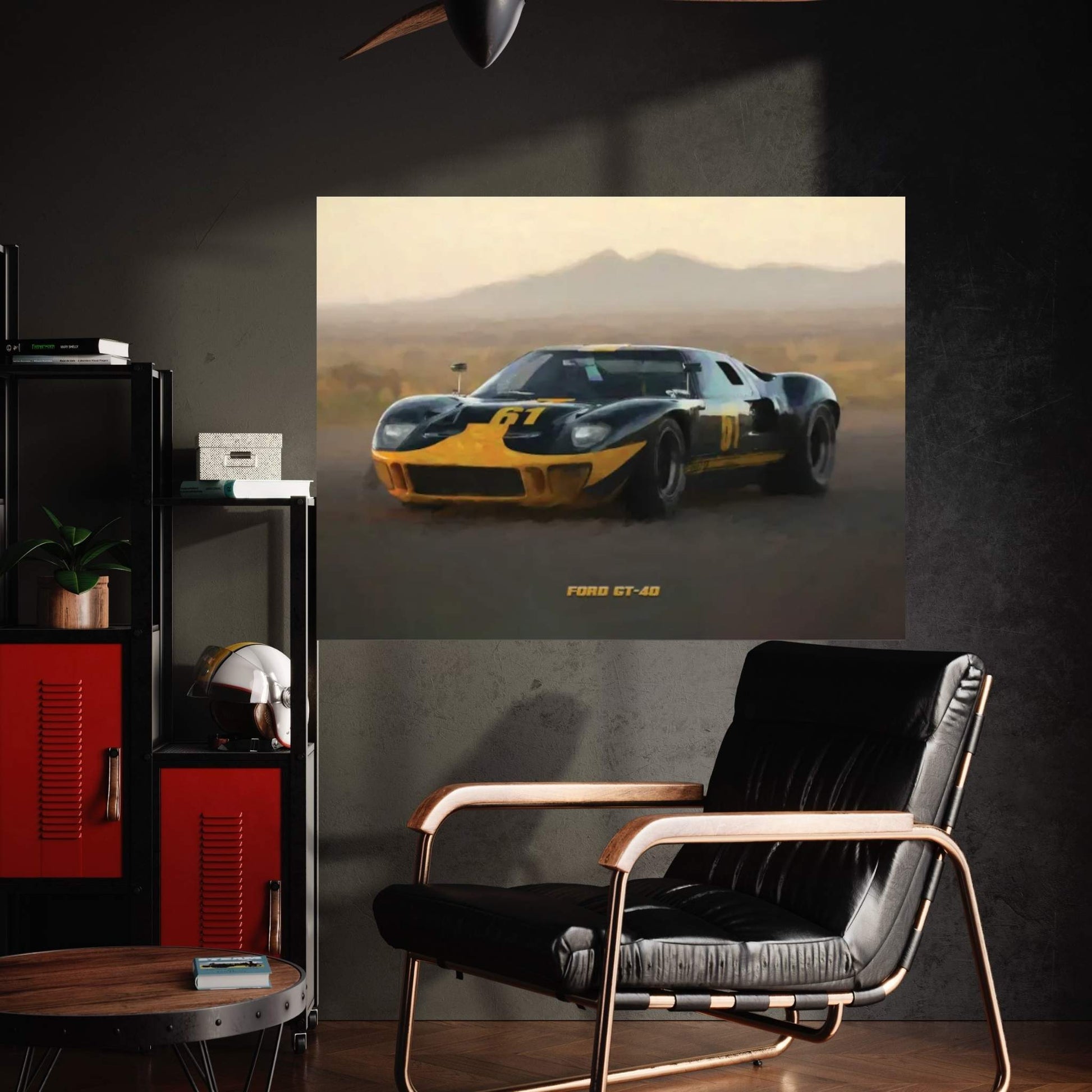 Ford Retro 1966 GT40 Canvas Wall Art - Y Canvas