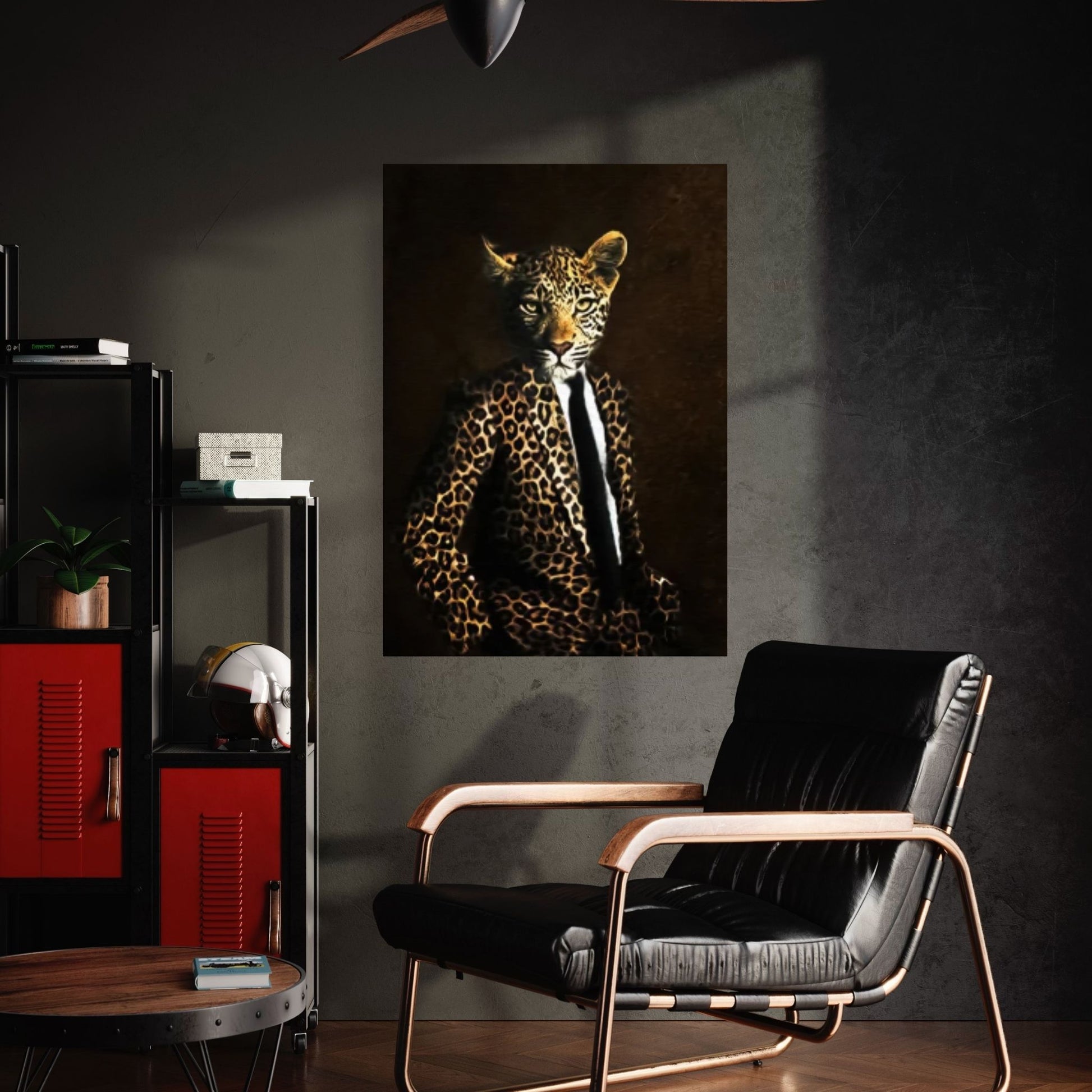 Abstract Animal Tiger Leopar Wall Art Poster, Creative Animal Modeling Wall Art - Y Canvas
