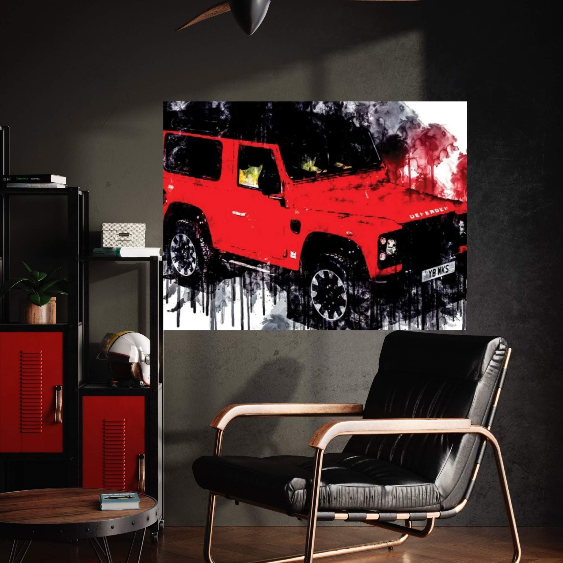 Car 2018 Land Rover Defender 90 Works V8 - Fine Art Print Canvas Wall Art - Y Canvas