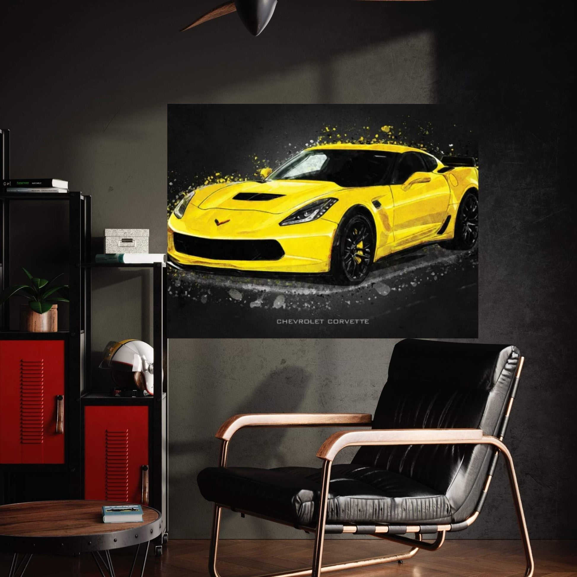 Chevrolet Corvette Acrylic Canvas Wall Art - Y Canvas