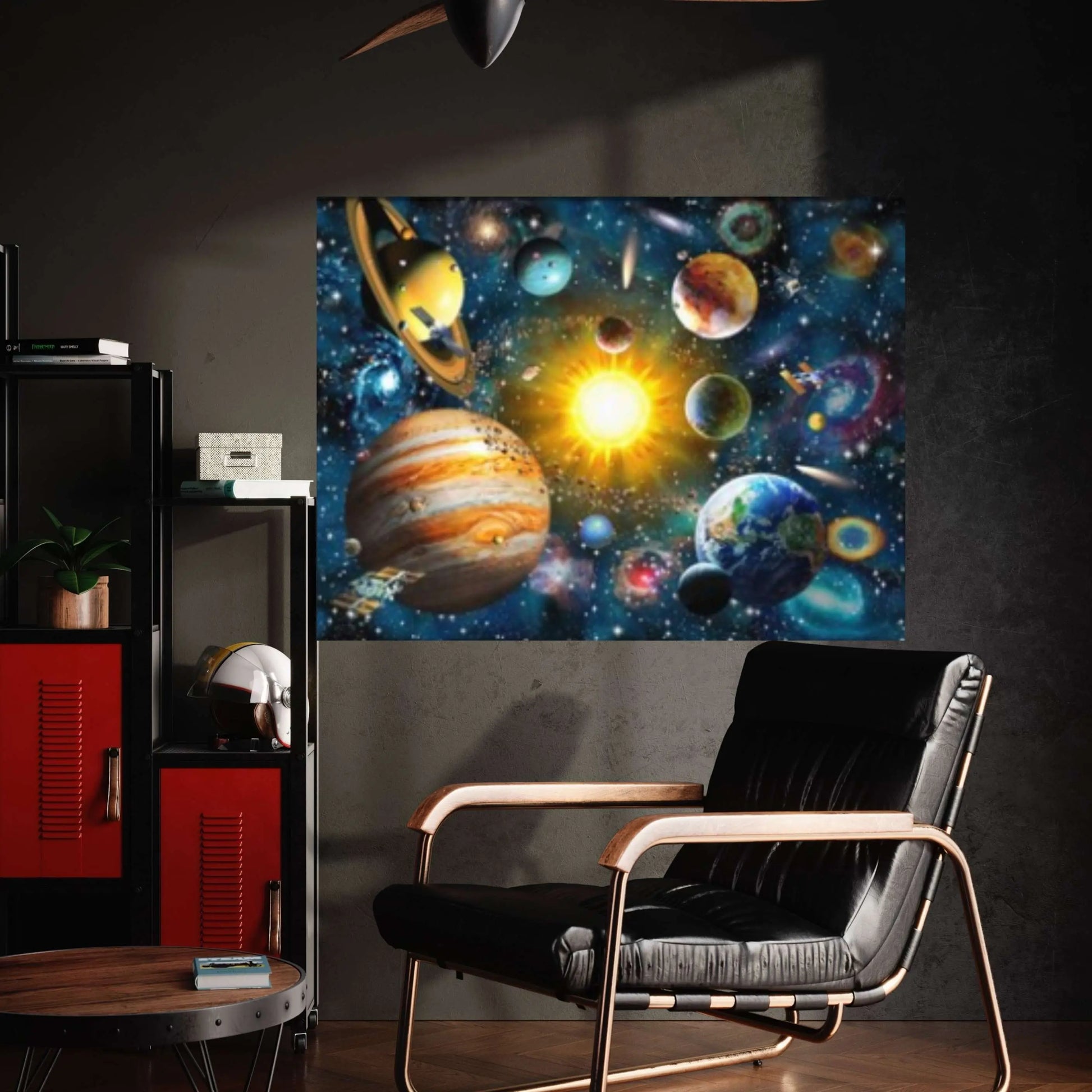 Amazing Solar System Outer Space Canvas Wall Art ,Floating Frame Option, Extra Large Canvas Wall Art Print on Canvas - Y Canvas
