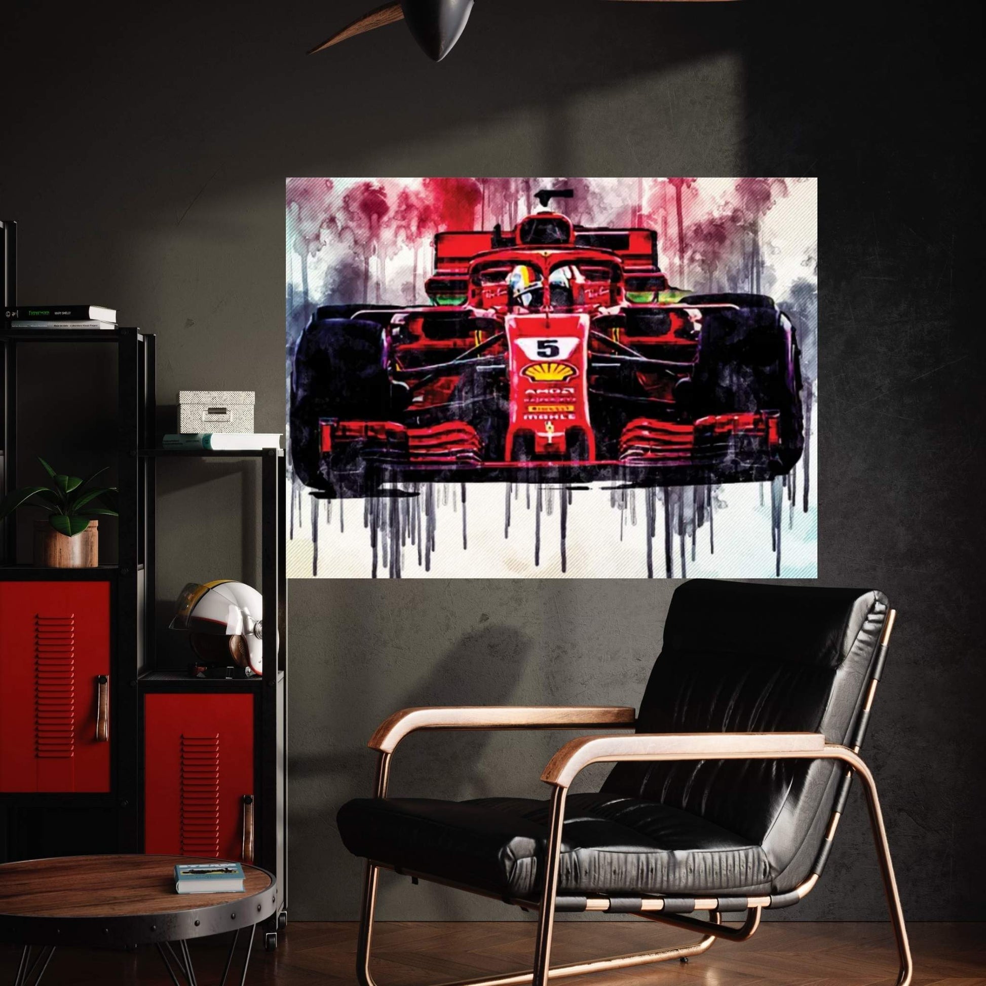 Sebastian Vettel Formula One World Champion Ferrari Sf90 Scuderia Ferrari Race Car F1 German Racer Formula 1 Canvas Wall Art - Y Canvas