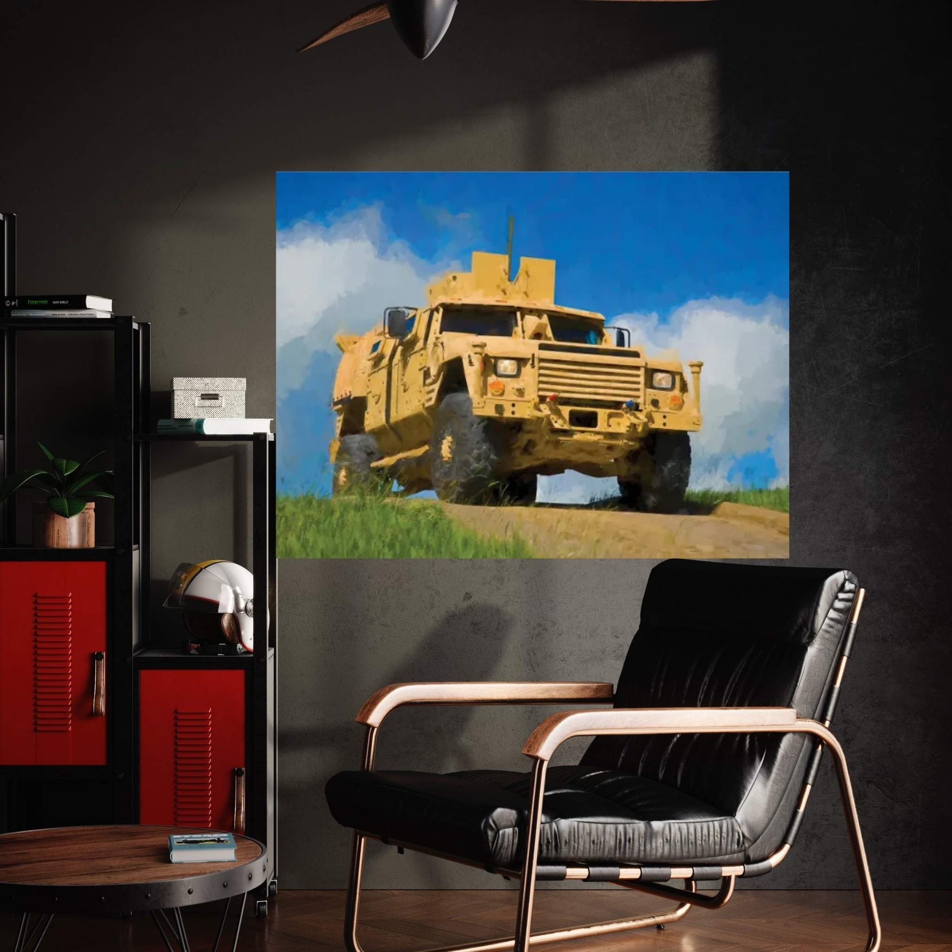 Armas Joint Light Tactical Vehicle In Watercolor Canvas Wall Art - Y Canvas