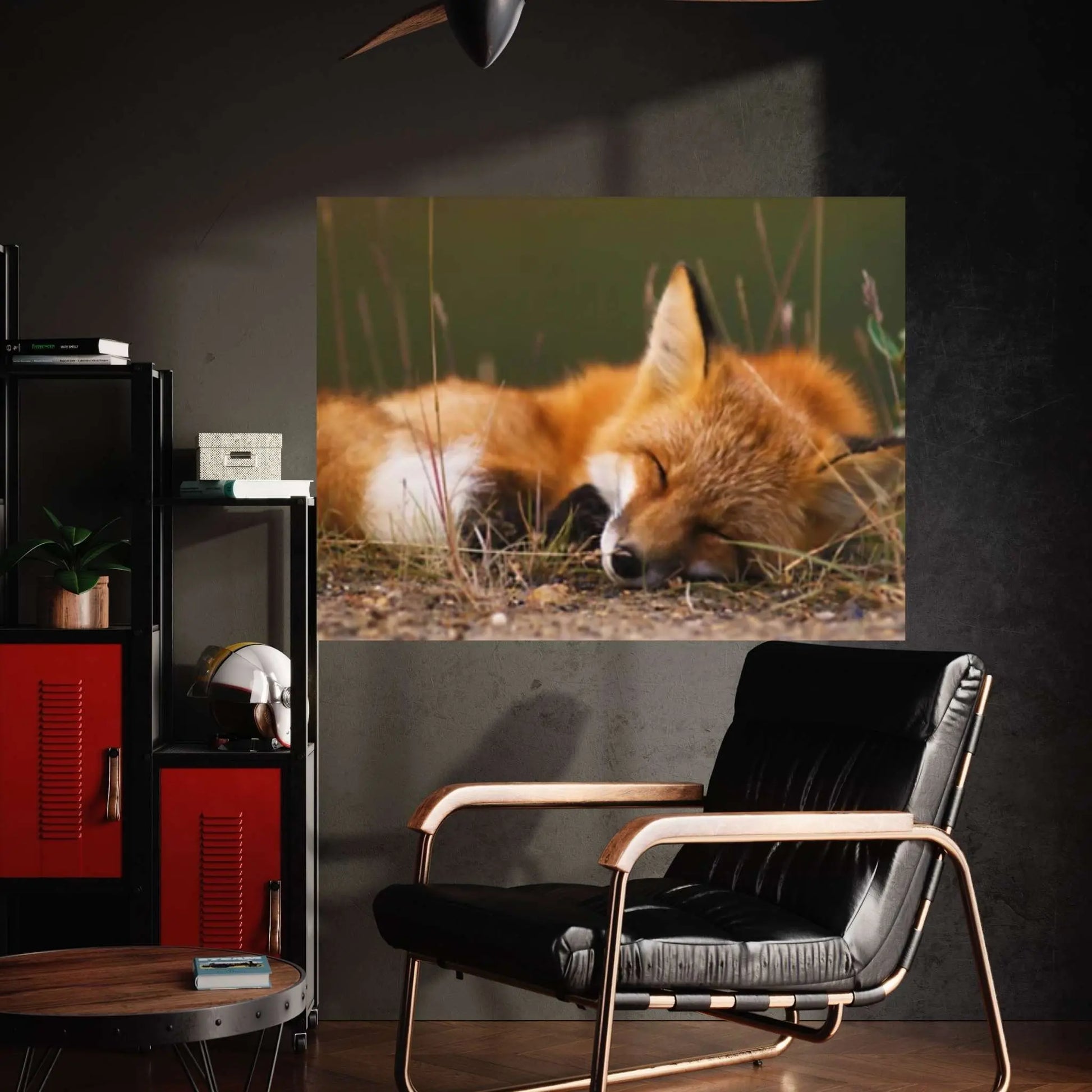 Sleeping fox Canvas Wall Art Design Animal Canvas Wall Art - Y Canvas