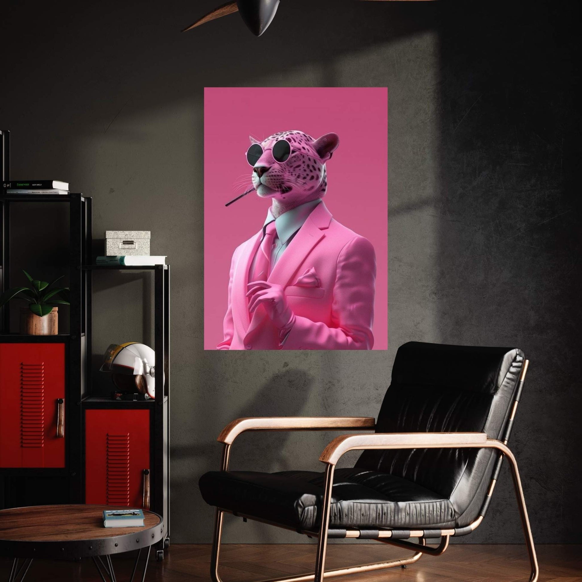 Smoking Pink Panther Canvas Wall Art - Y Canvas