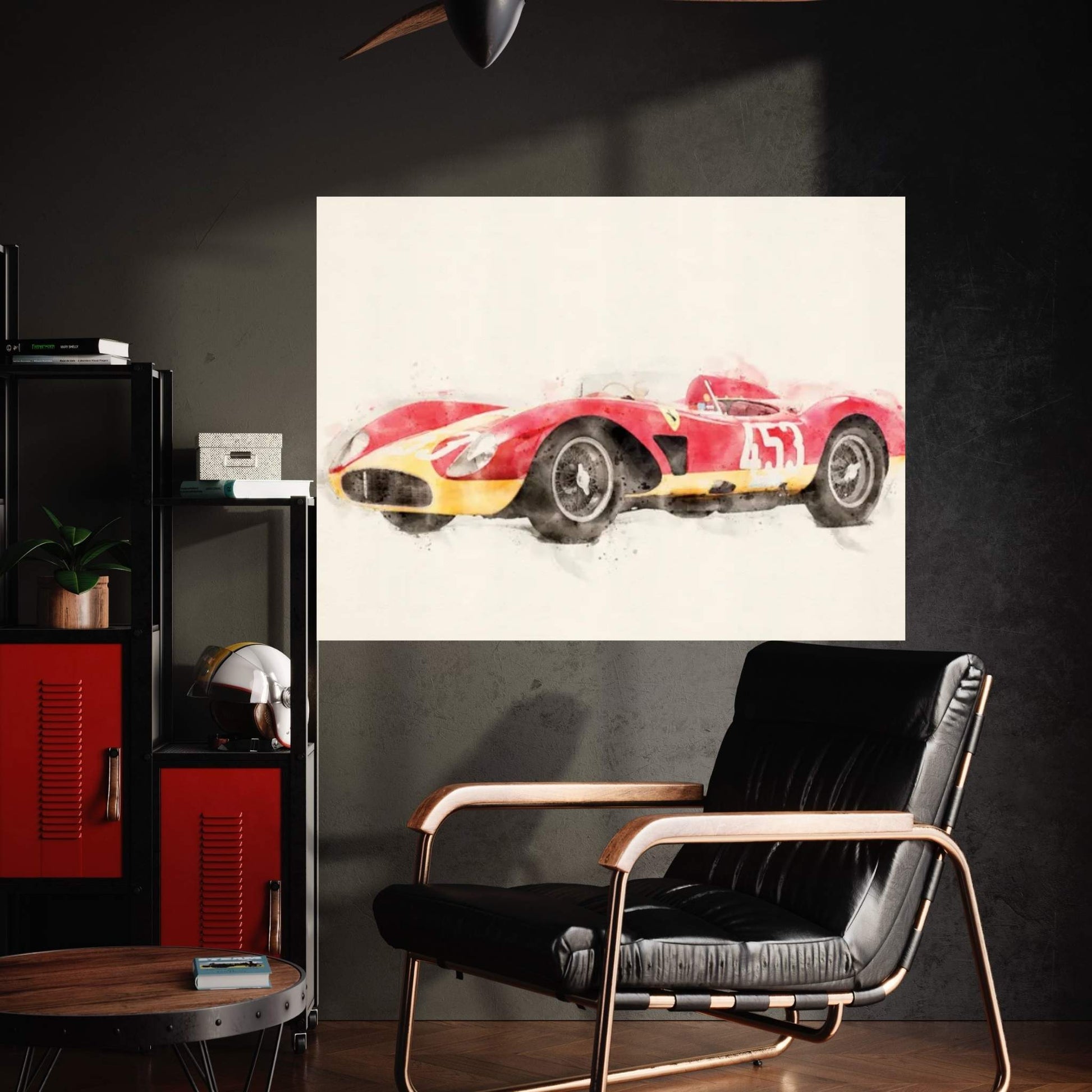 Ferrari Retro Tuning MCMLVII Canvas Wall Art - Y Canvas