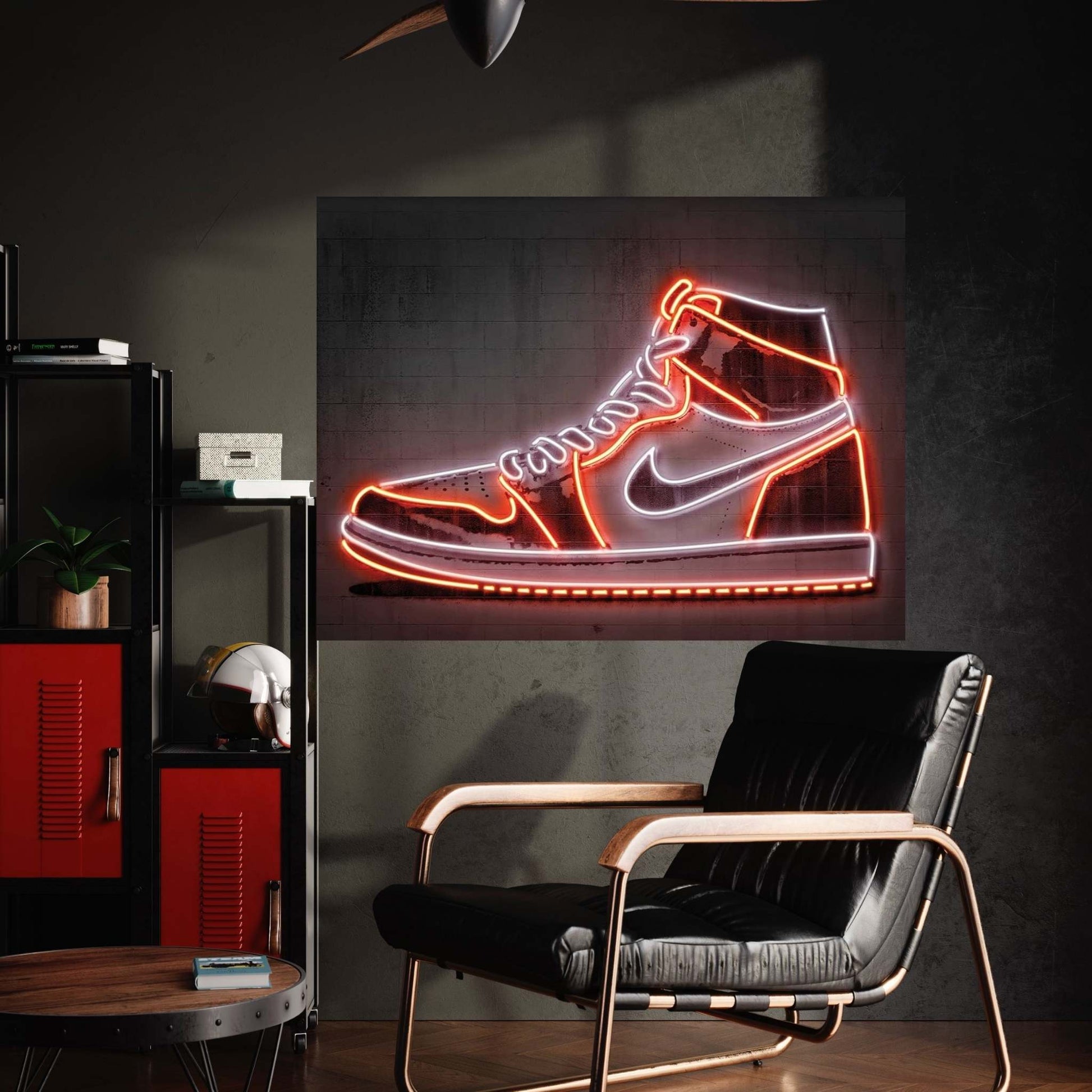 Jordan 1 Gold Canvas Wall Art - Y Canvas