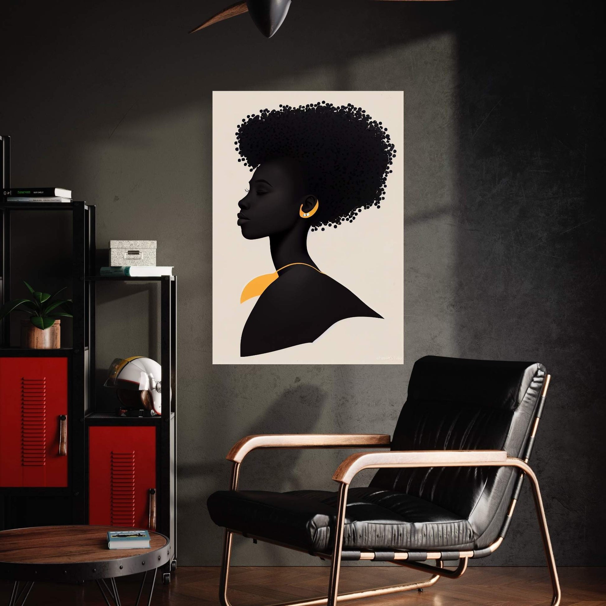 African Black Woman Canvas Wall Art Home Decor - Y Canvas