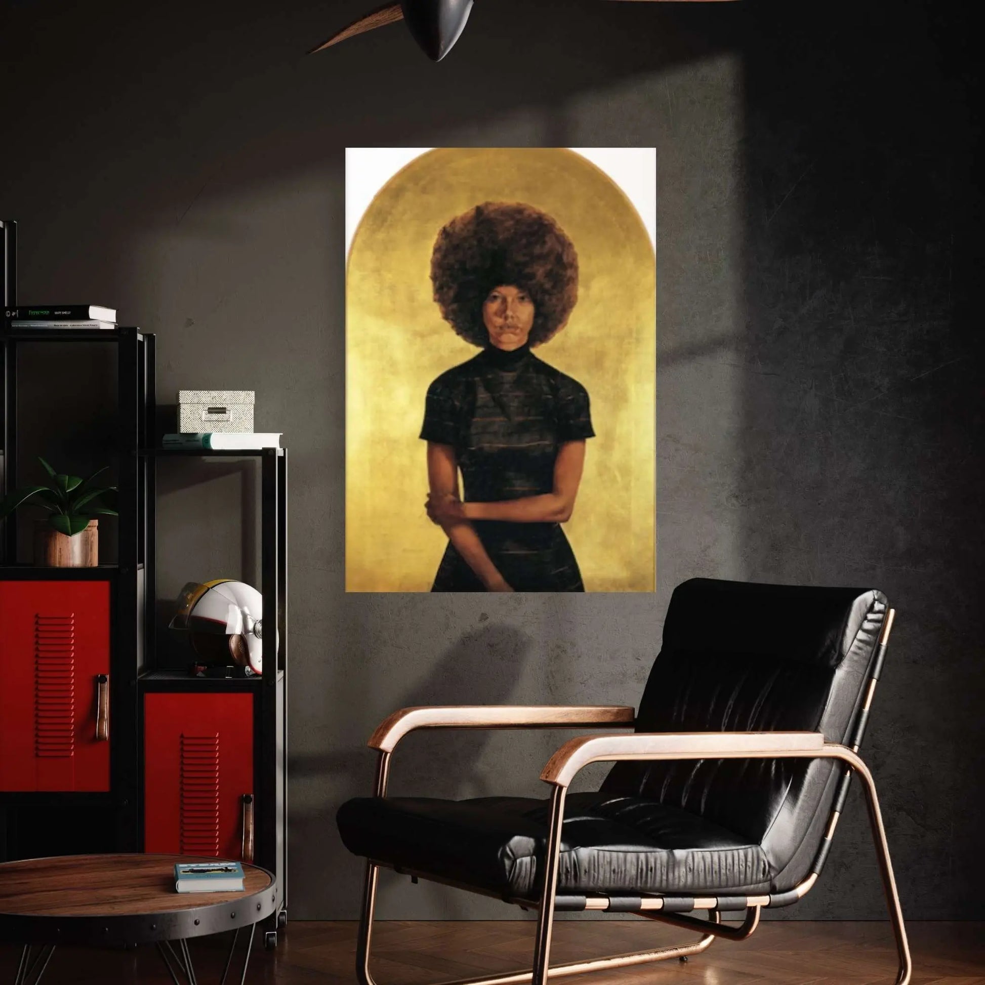 Lady Mama (1969) Mid Century Modern Art Canvas Wall Art Poster Print - Barkley L. Hendricks Painting Reproduction Print - Y Canvas