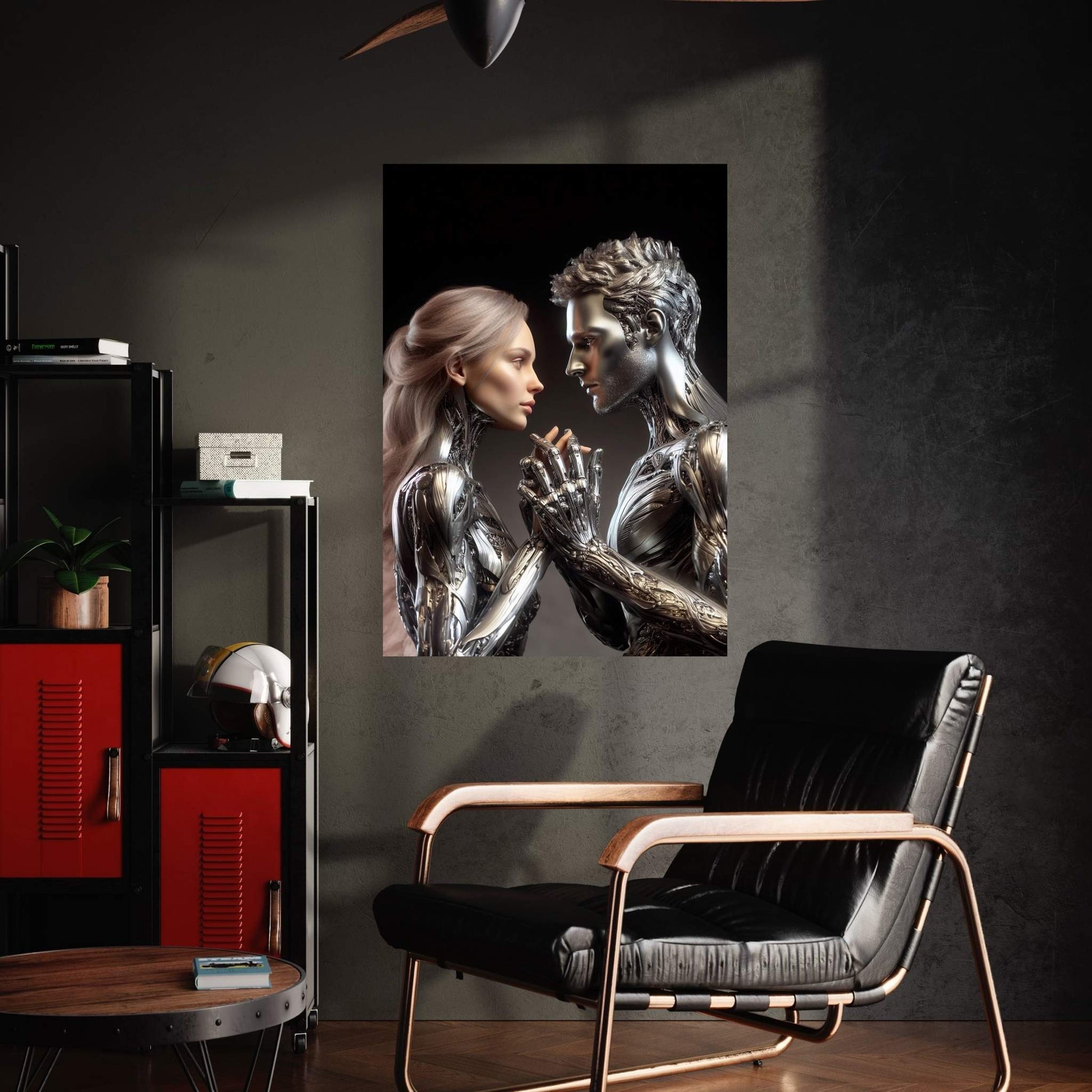 Metalic Love Couple Canvas Wall Art - Y Canvas