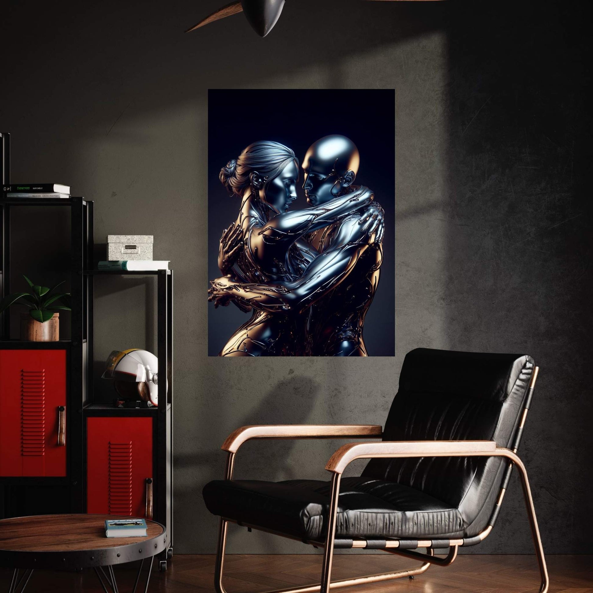 Metalic Love Couple Canvas Wall Art - Y Canvas