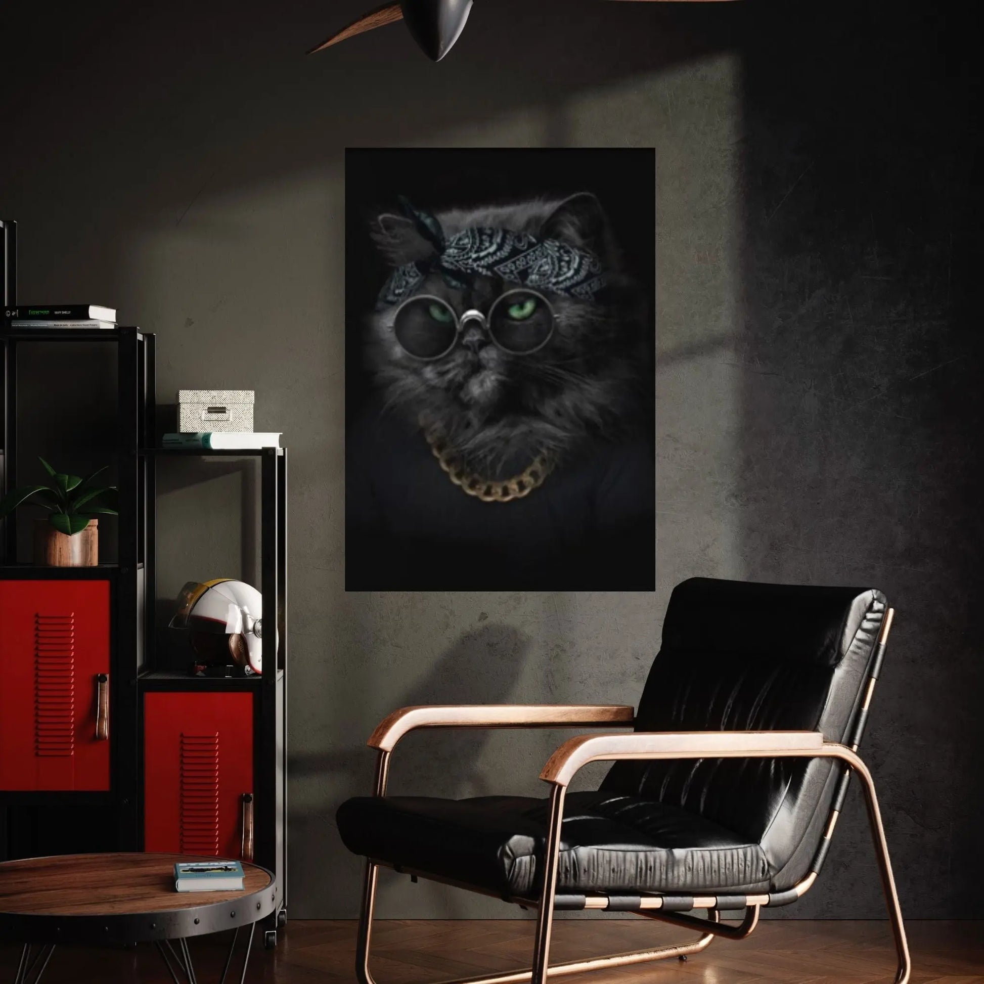 Boss Cat Wall Art, Cat Canvas,Pop Art Wall Art, Animal Wall Art, Gangster Cat Canvas - Y Canvas