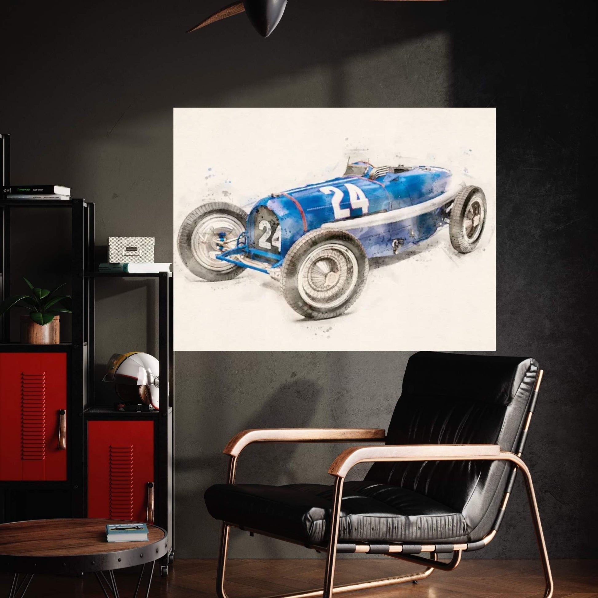 Bugatti Retro V II Canvas Wall Art - Y Canvas